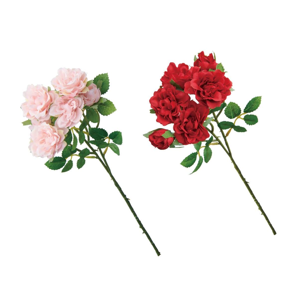 6本 ミニローズスプレー35cm　(造花) ピンク