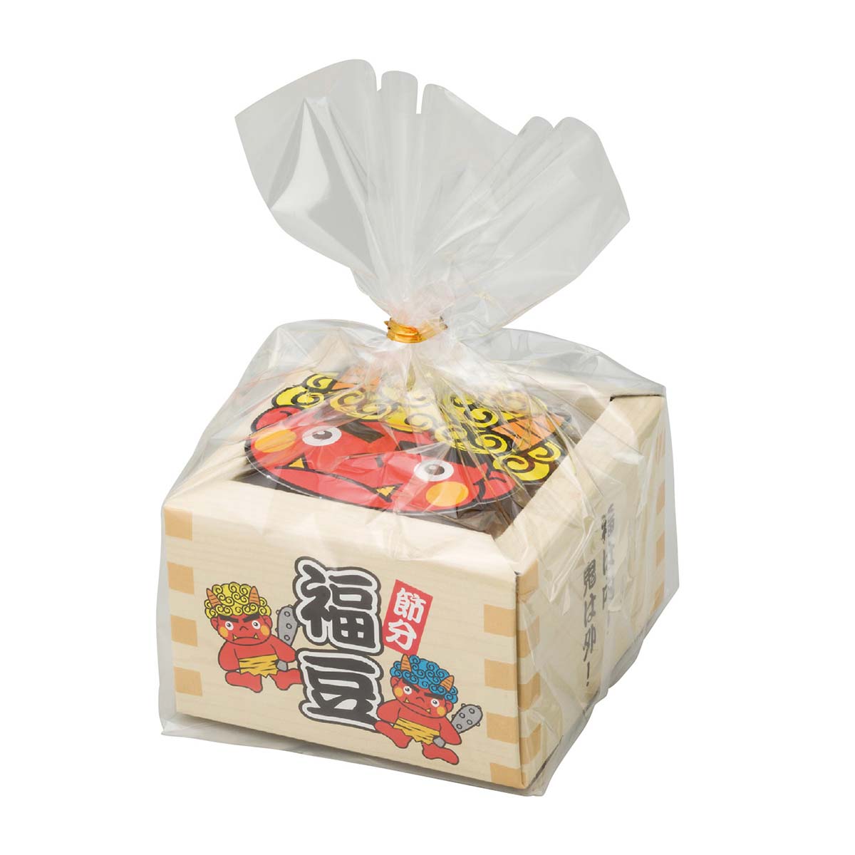 100個 節分福豆枡パック(ミニお面付き)