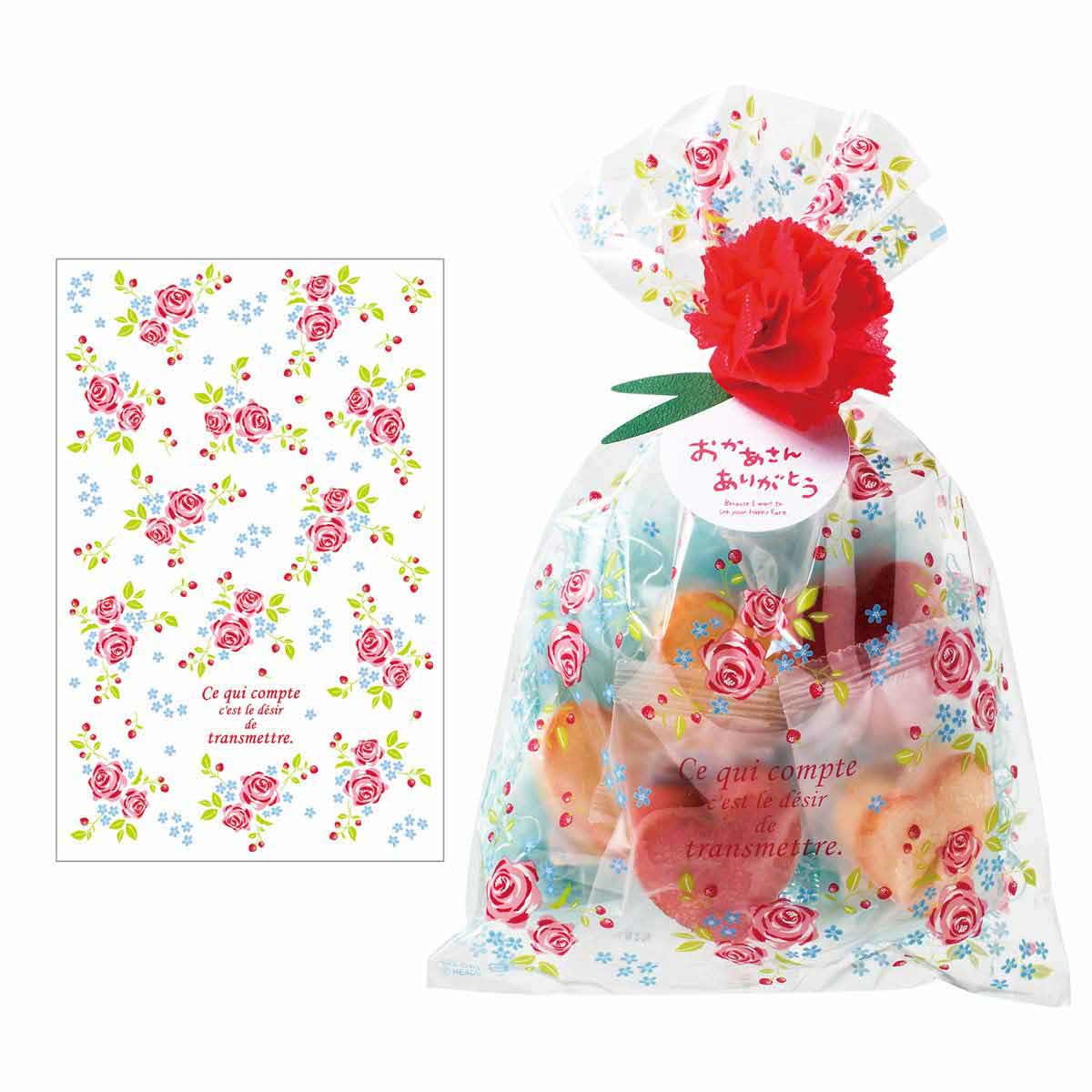 50枚 OPPギフトバッグ 母の日ローズガーデン