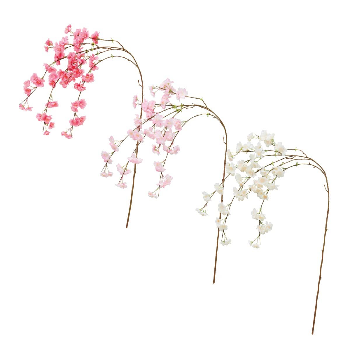 シダレザクラ125cm　(造花) ダークピンク