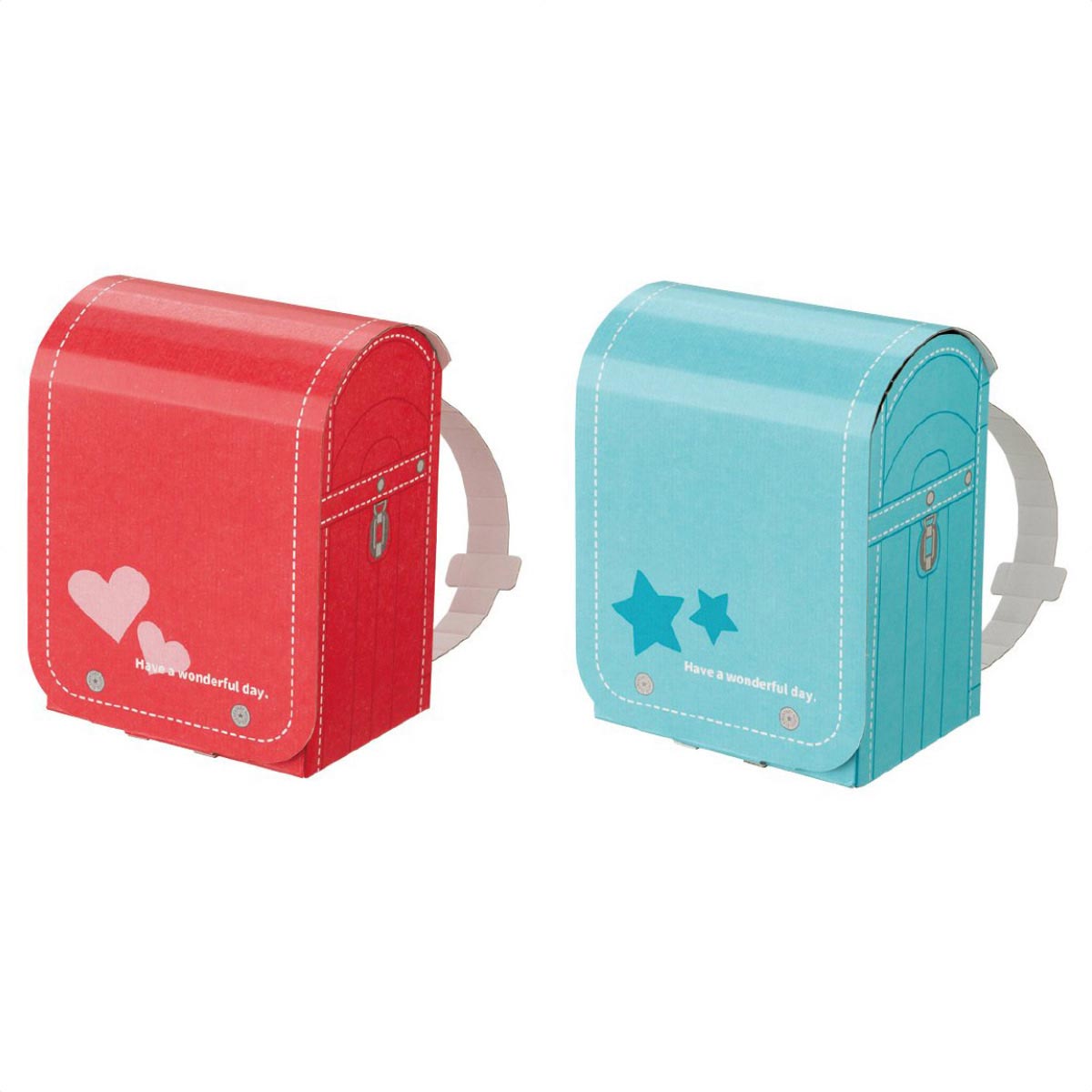 【10枚】 ランドセル型ギフトボックス レッド