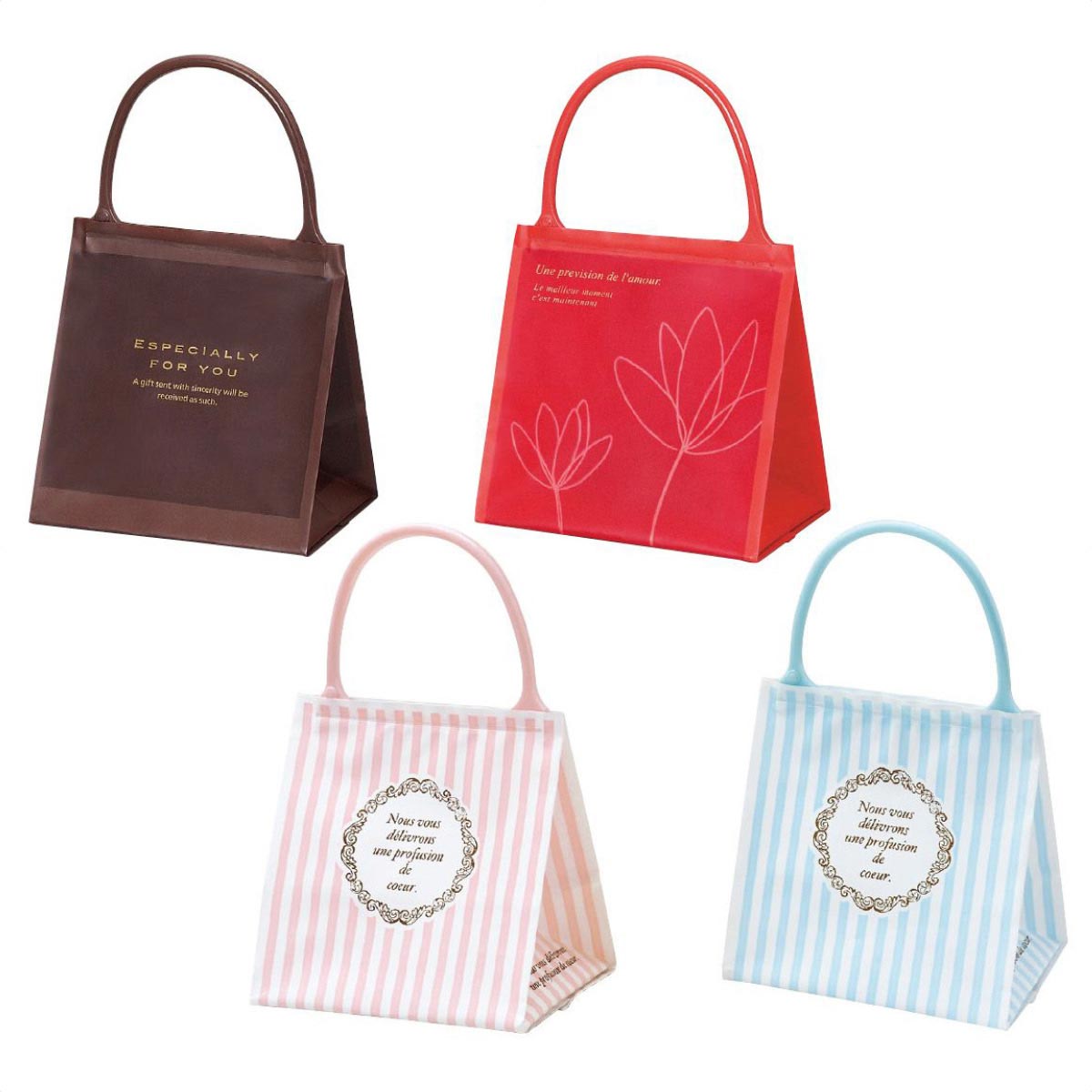 【20枚】 ハンドル付きギフトバッグ ブラウン