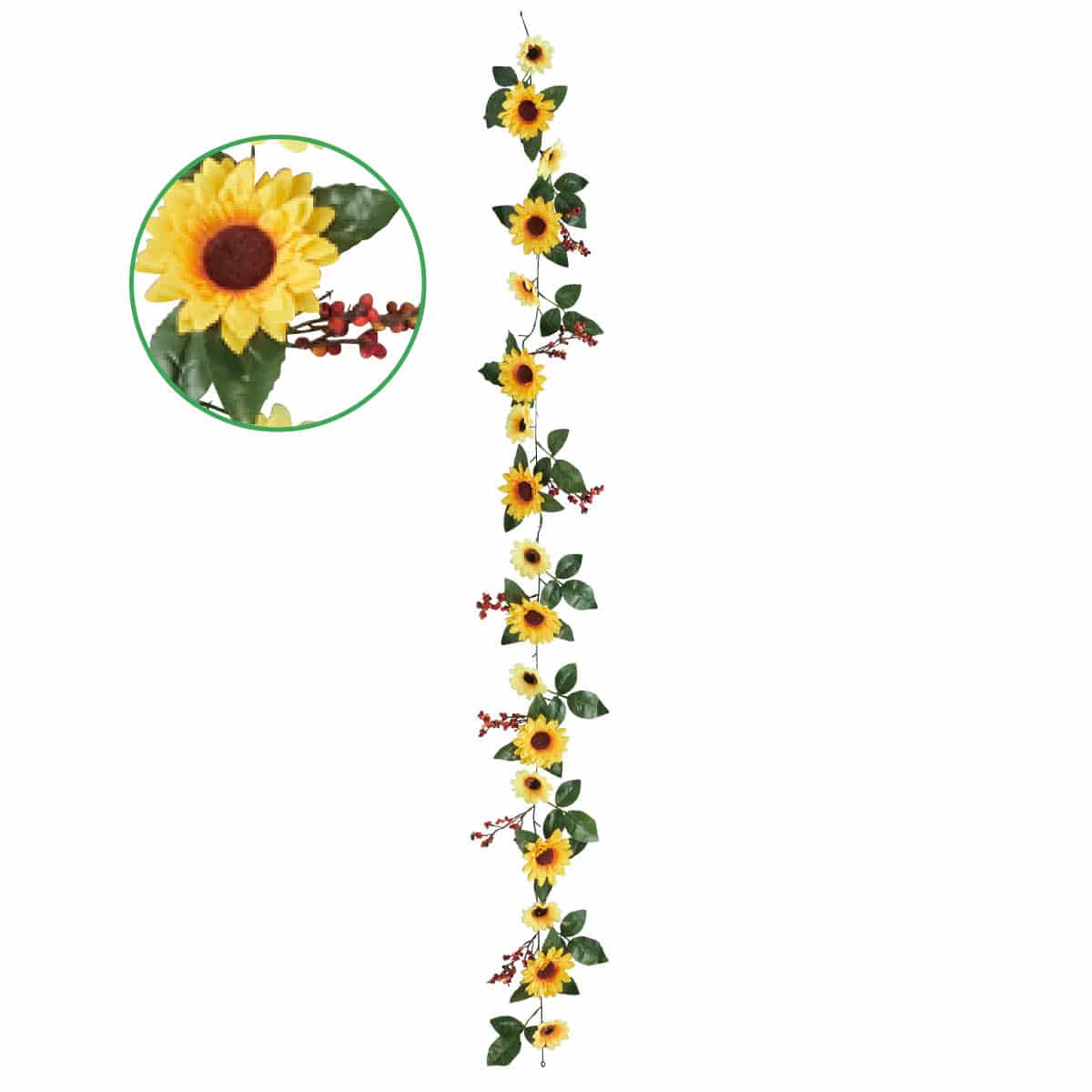 ひまわり造花ガーランド デラックス