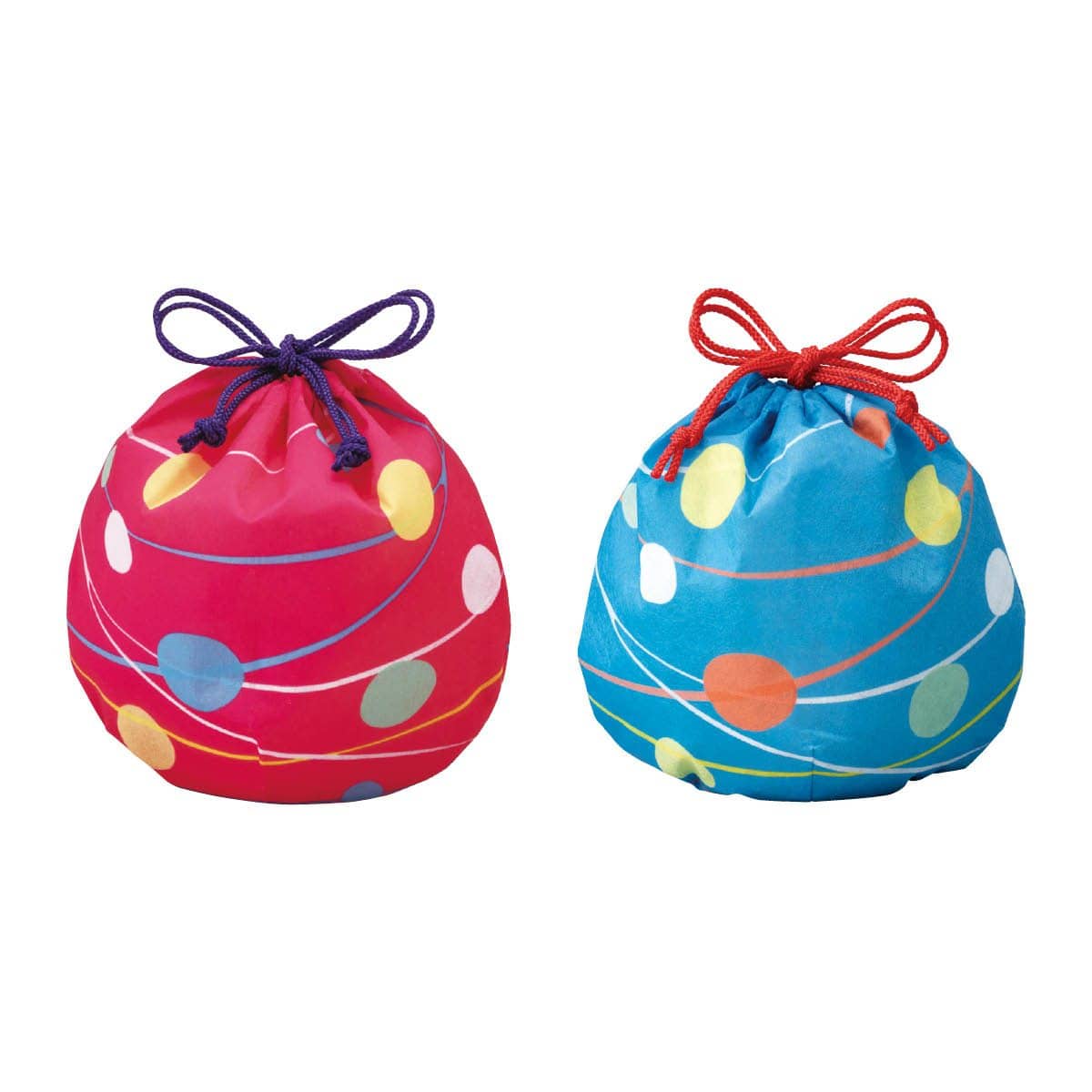 20枚 エーワン 不織布巾着バッグ 水風船 おてだま ピンク