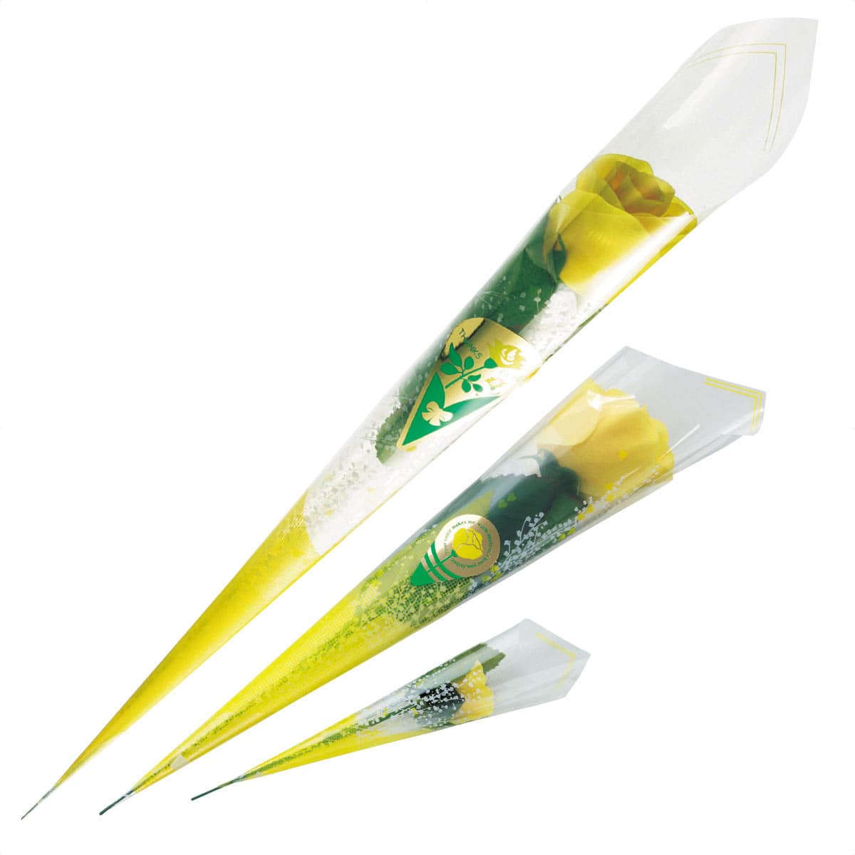 バラ ラップ巻イエロー 長さ11.5cm