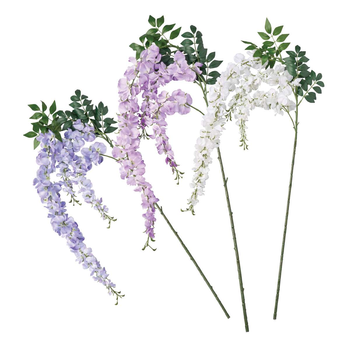 涼の藤枝造花スプレー ホワイト
