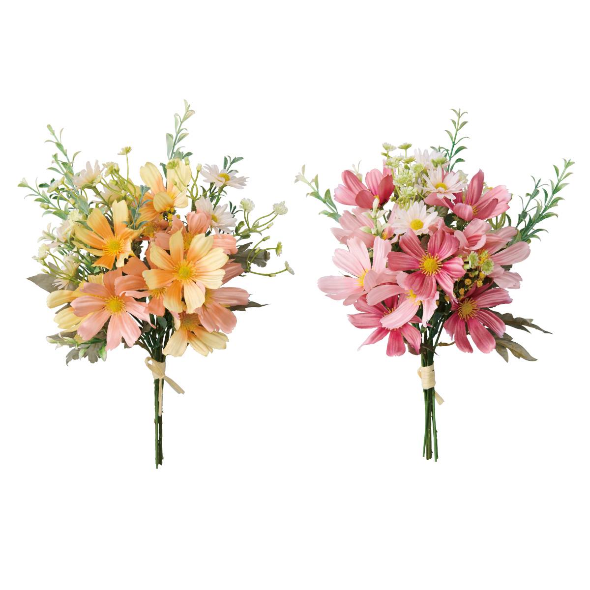 コスモスミックスブーケ32cm(造花) ピーチイエロー