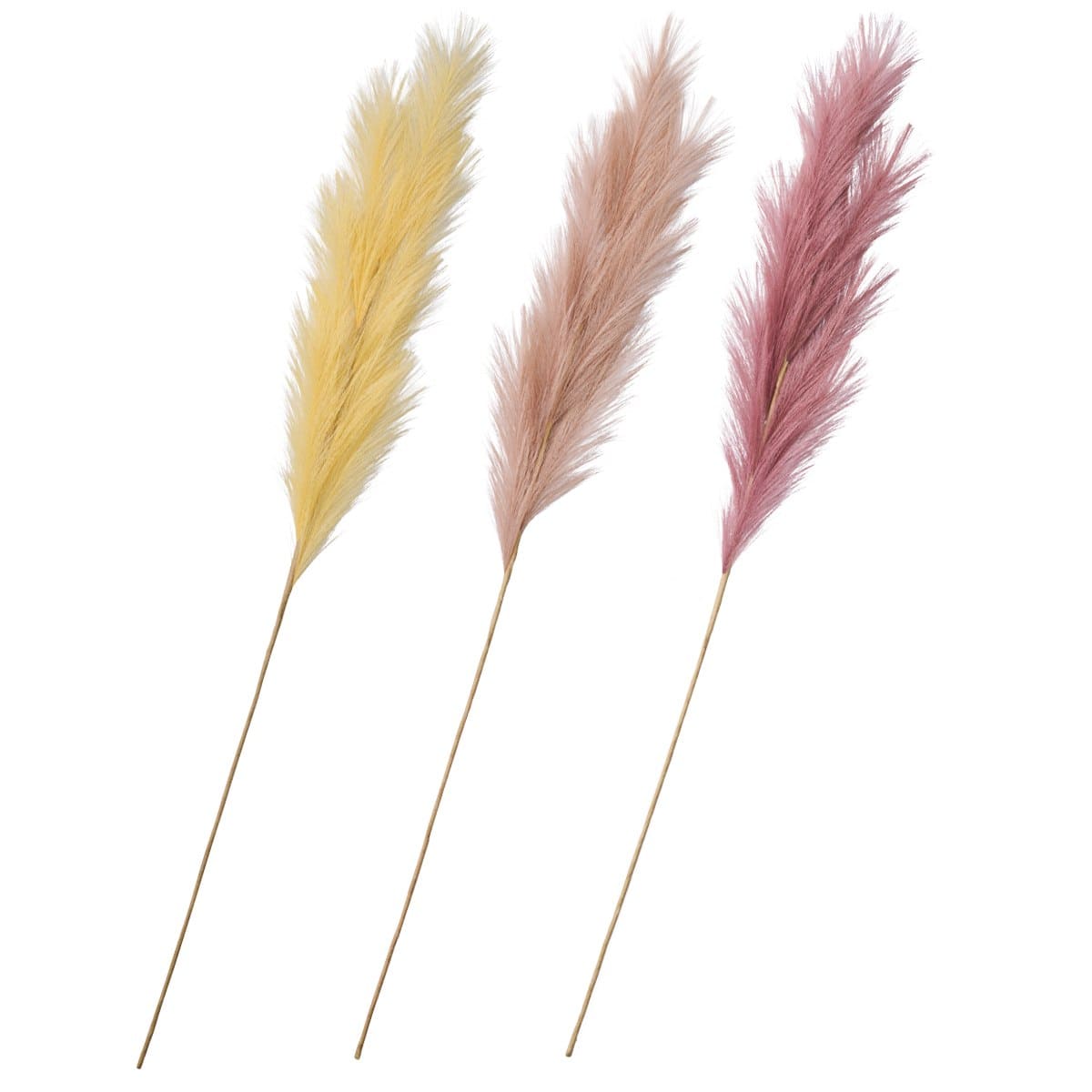 6本 カラーパンパスグラススプレー90cm(造花) クリーム