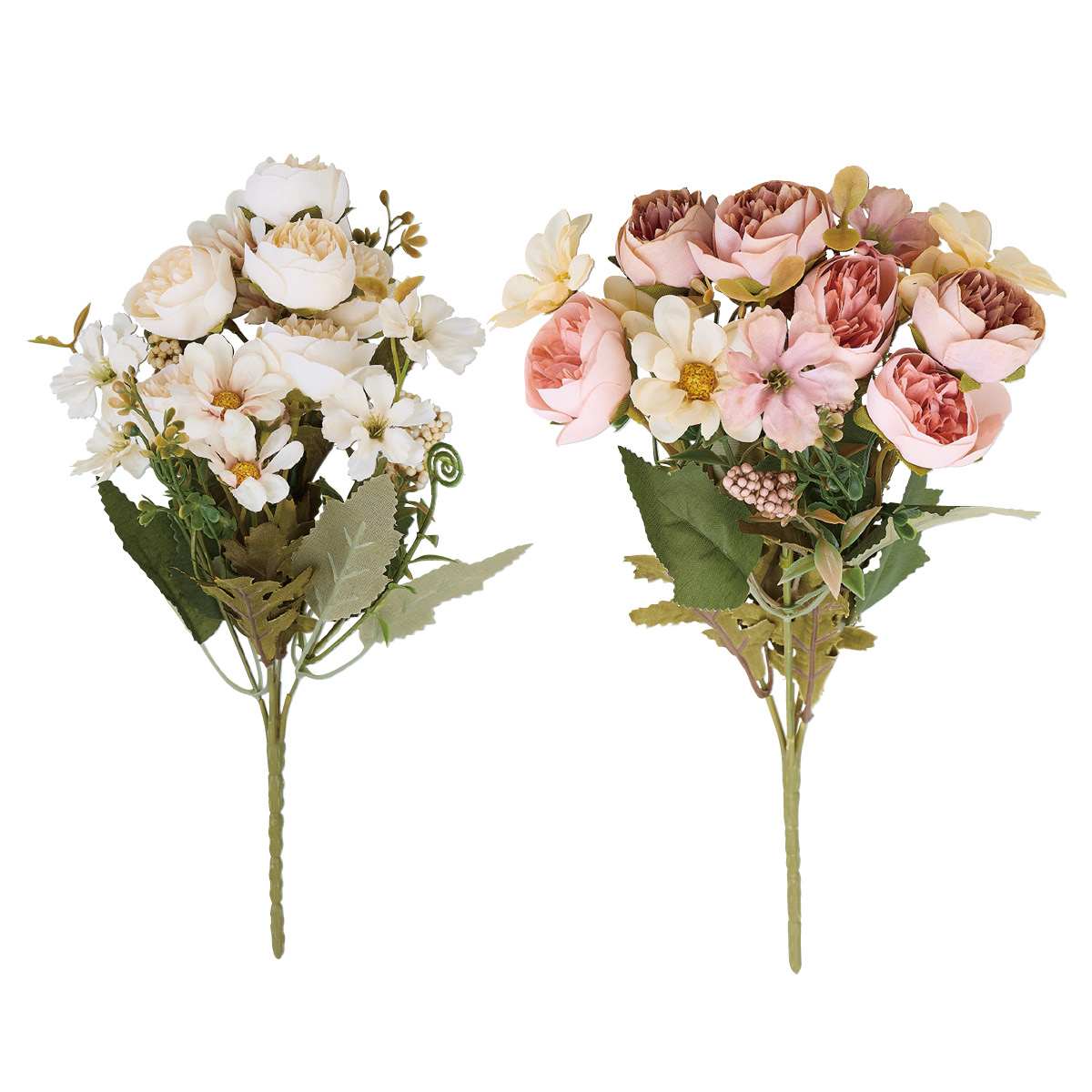 ロージーデイジーブッシュ30cm（造花） ホワイト