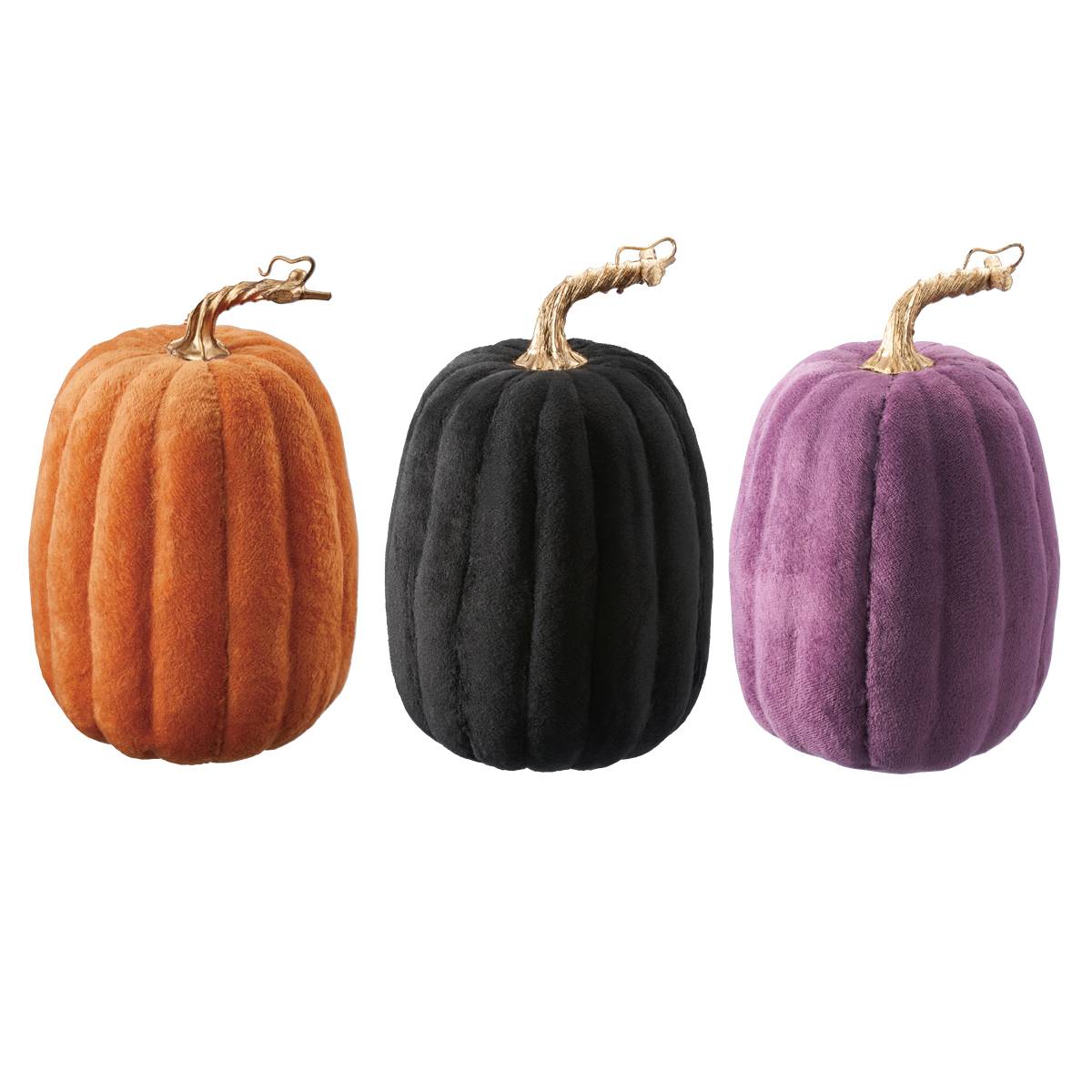 ファブリックパンプキン縦長 幅14cm×高さ24cm オレンジ