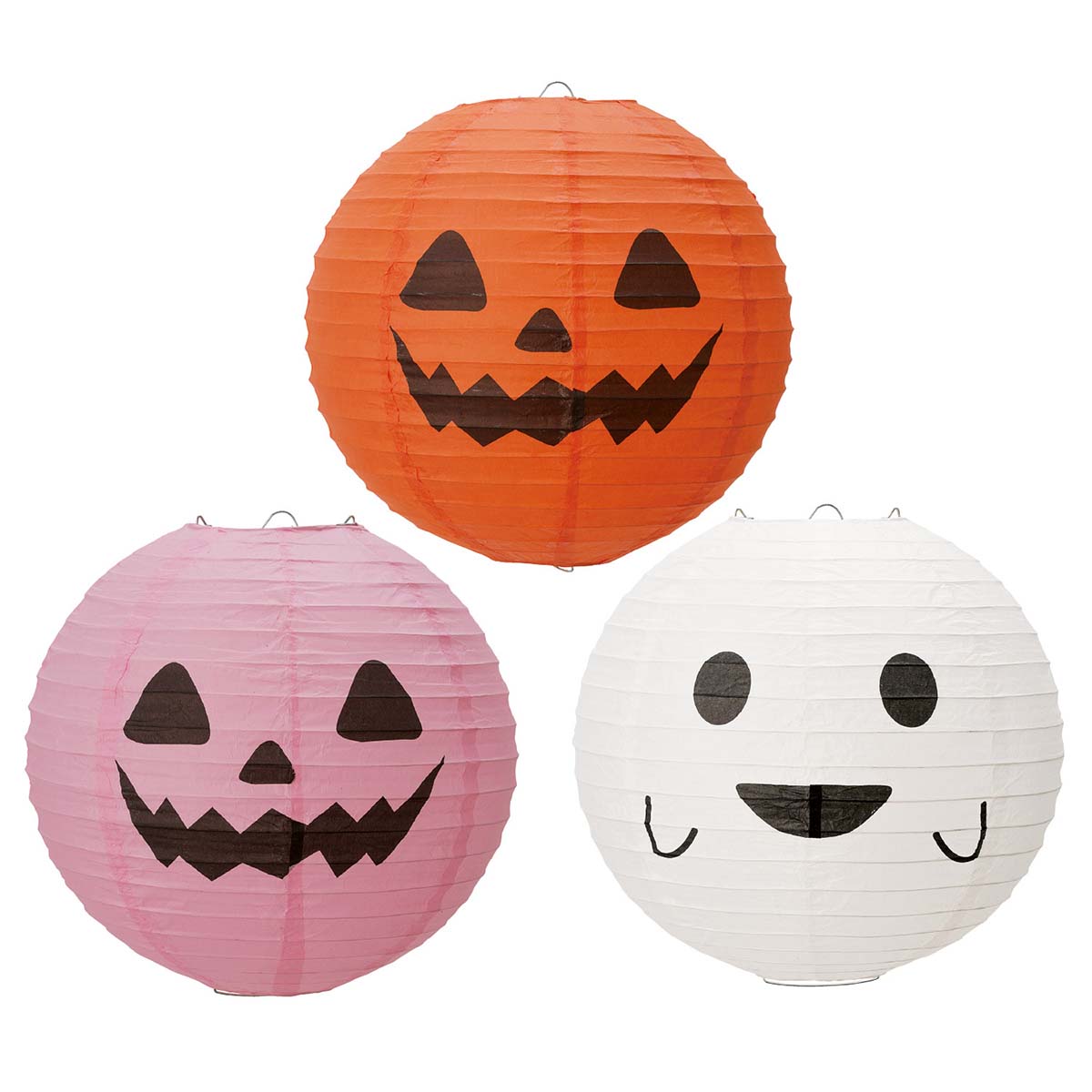 ハロウィン提灯 30cm パンプキン オレンジ