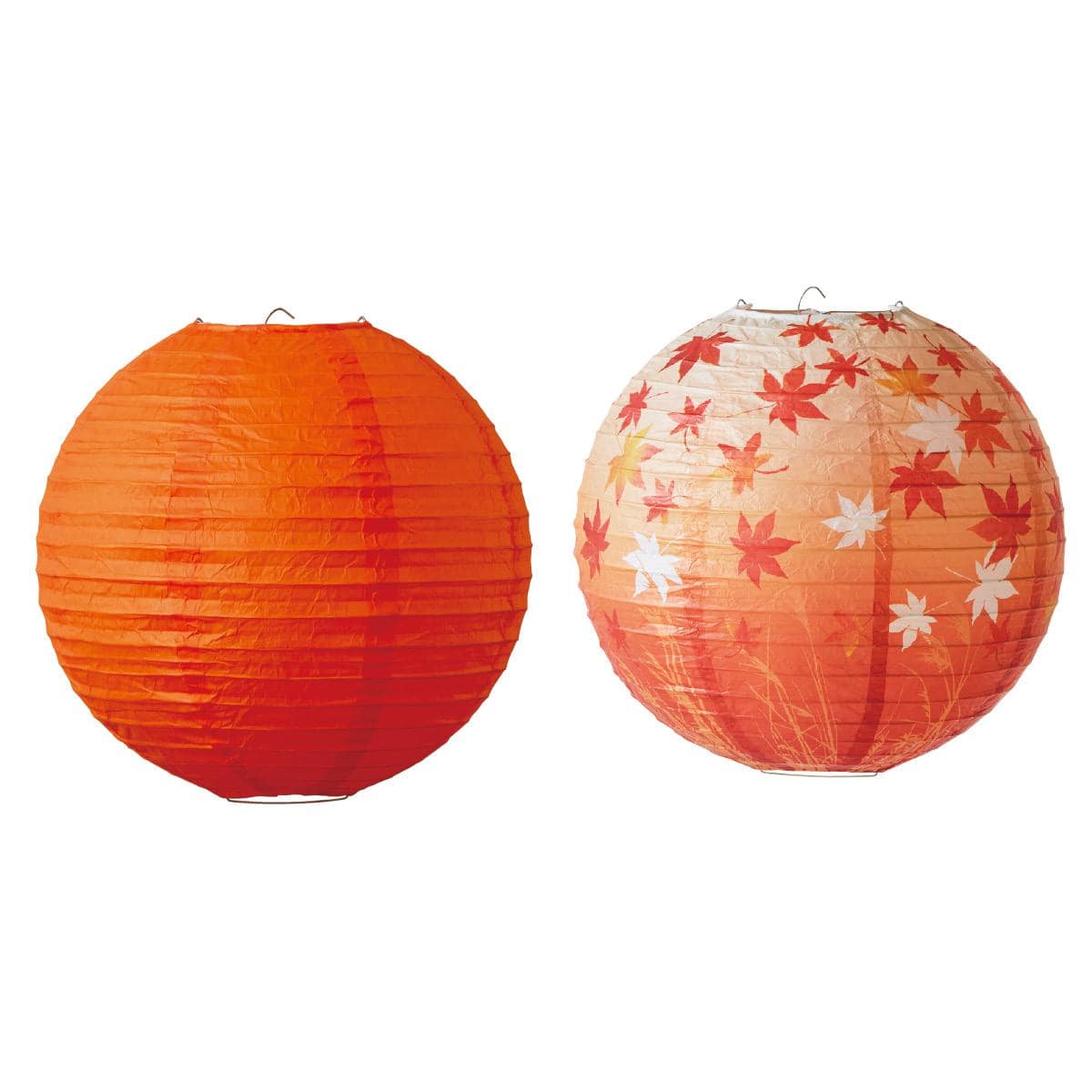 紙製ちょうちん 無地オレンジ