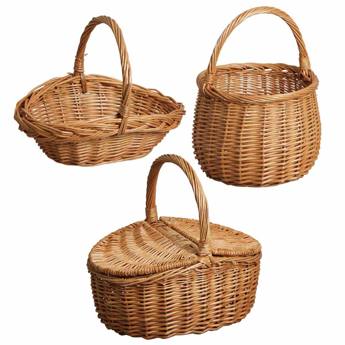 ウィッカーバスケット オーバル