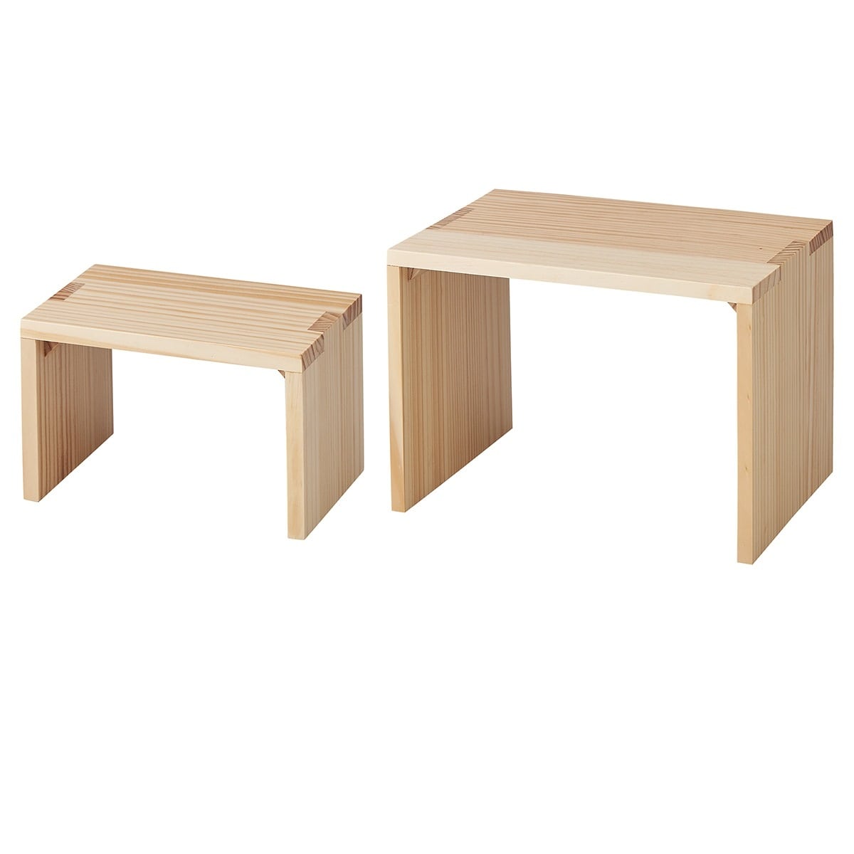 木製コの字ラック パイン集成材 ナチュラル〔ストエキオリジナル〕 W20cm