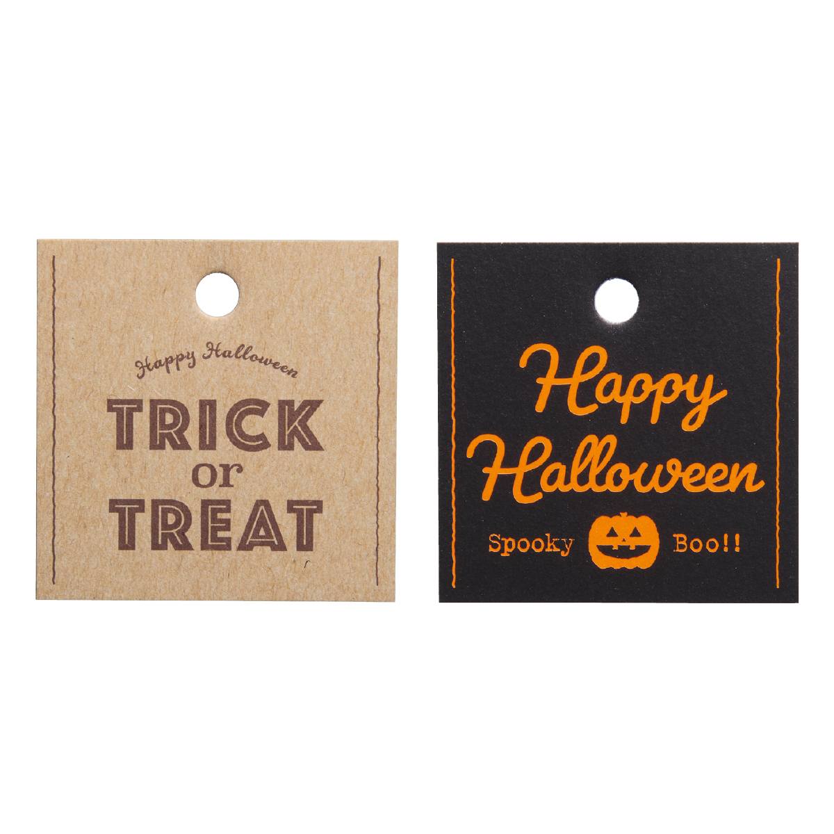 【25枚】 ギフトタグ ハロウィン ナチュラル