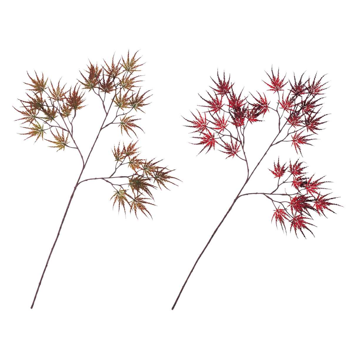 4本 タムケヤマ紅葉スプレー83cm(造花) グリーンレッド