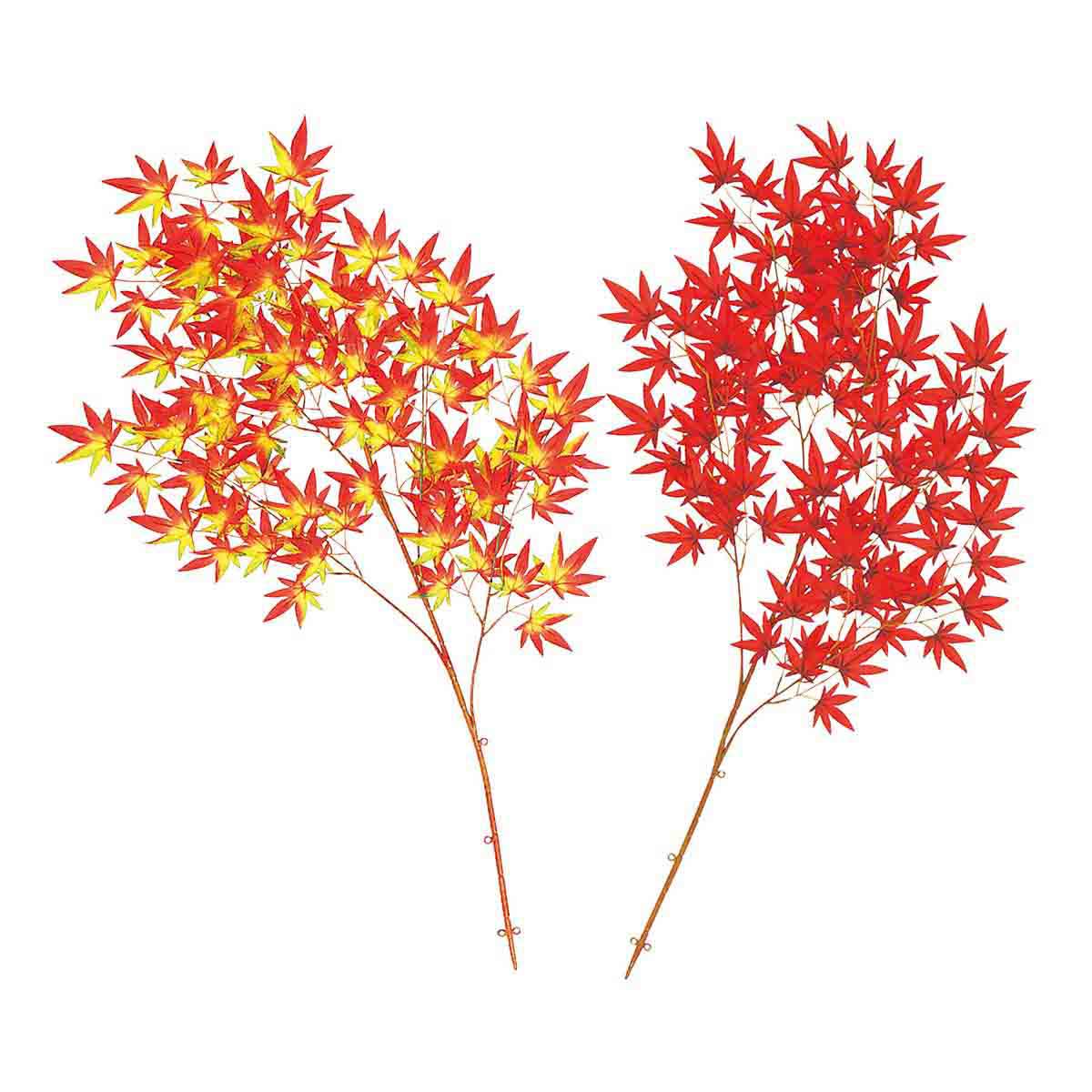 3本 紅葉大枝 110cm(造花) オレンジ