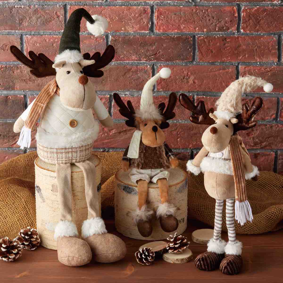 ファブリックトナカイドール スタンディング