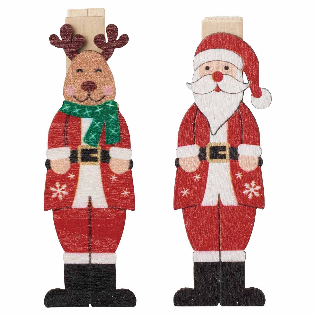 クリスマス ウッドクリップ トナカイ