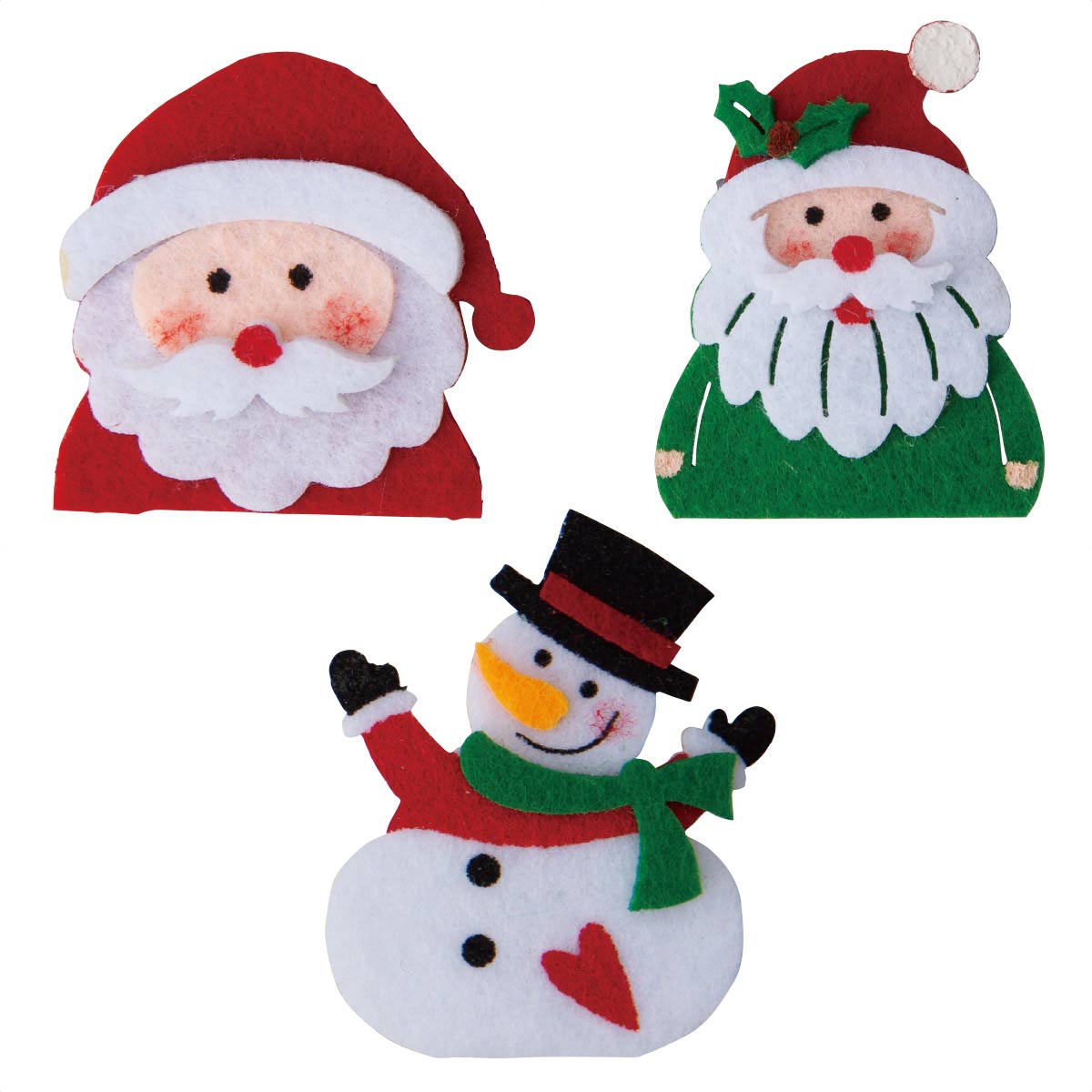 クリスマス フェルトクリップ サンタレッド