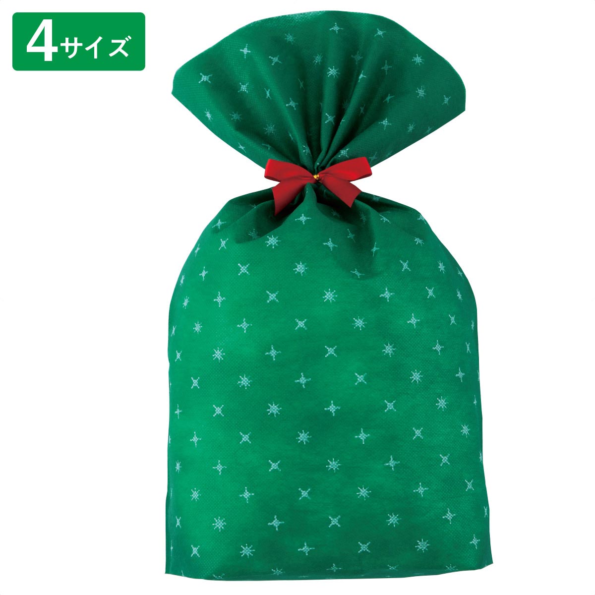 不織布ギフトバッグ キラキラ グリーン 幅18×高さ33cm