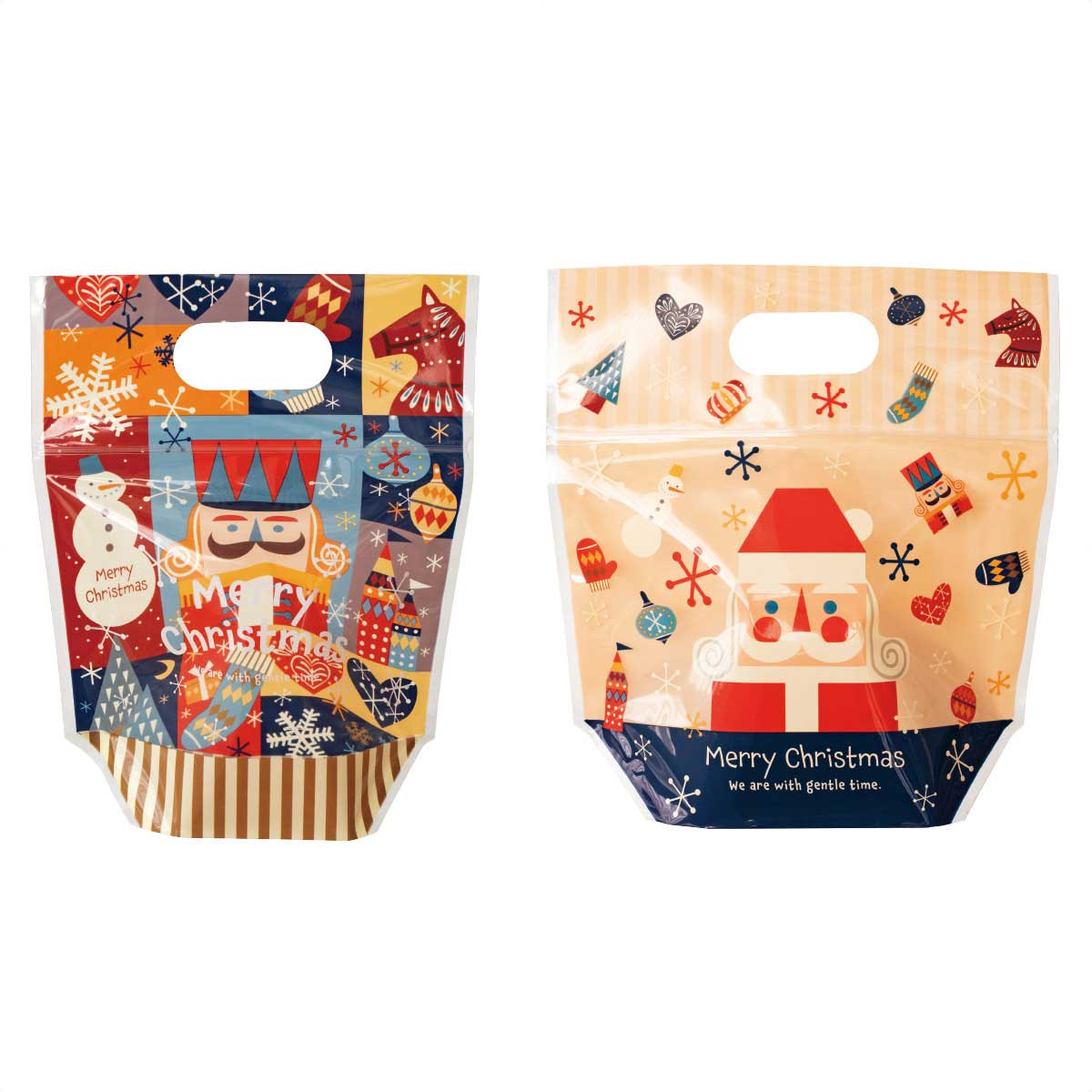 30枚 ジップ付きOPPバッグ クリスマス北欧 幅17×高さ22[15]×底マチ7cm