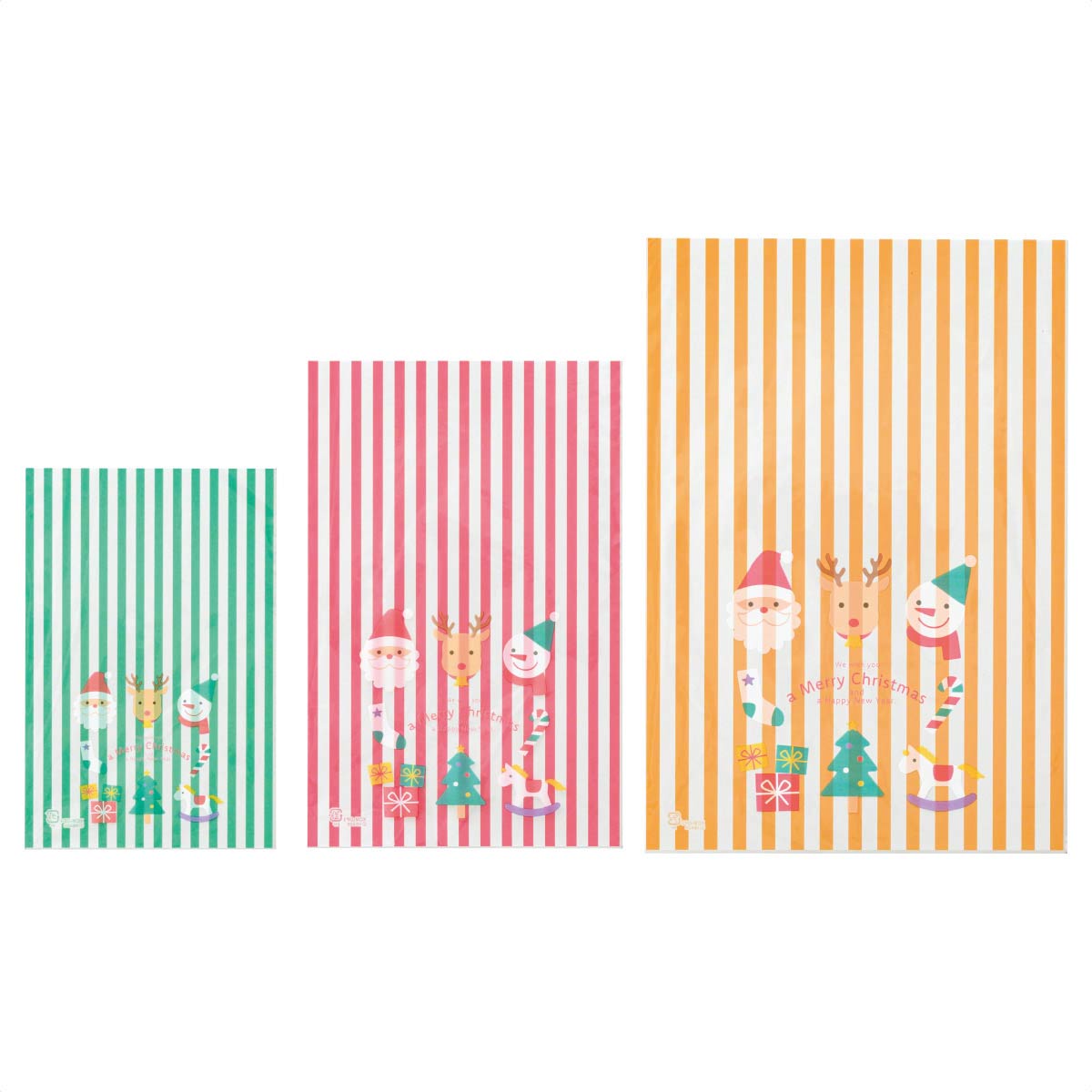 50枚 OPPギフトバッグ チャーミングクリスマス 幅12×高さ18cm