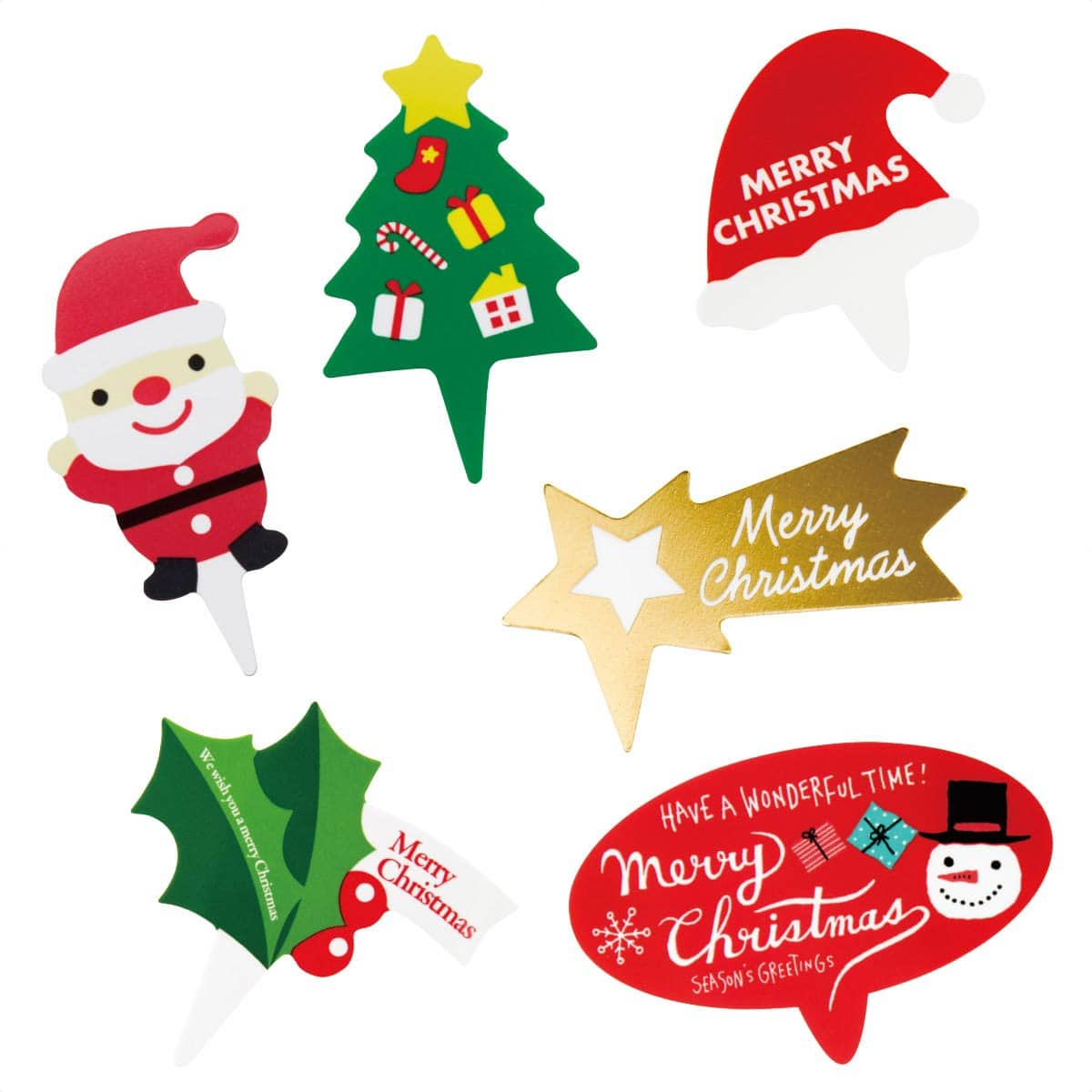 クリスマス ケーキピック ミニサンタ