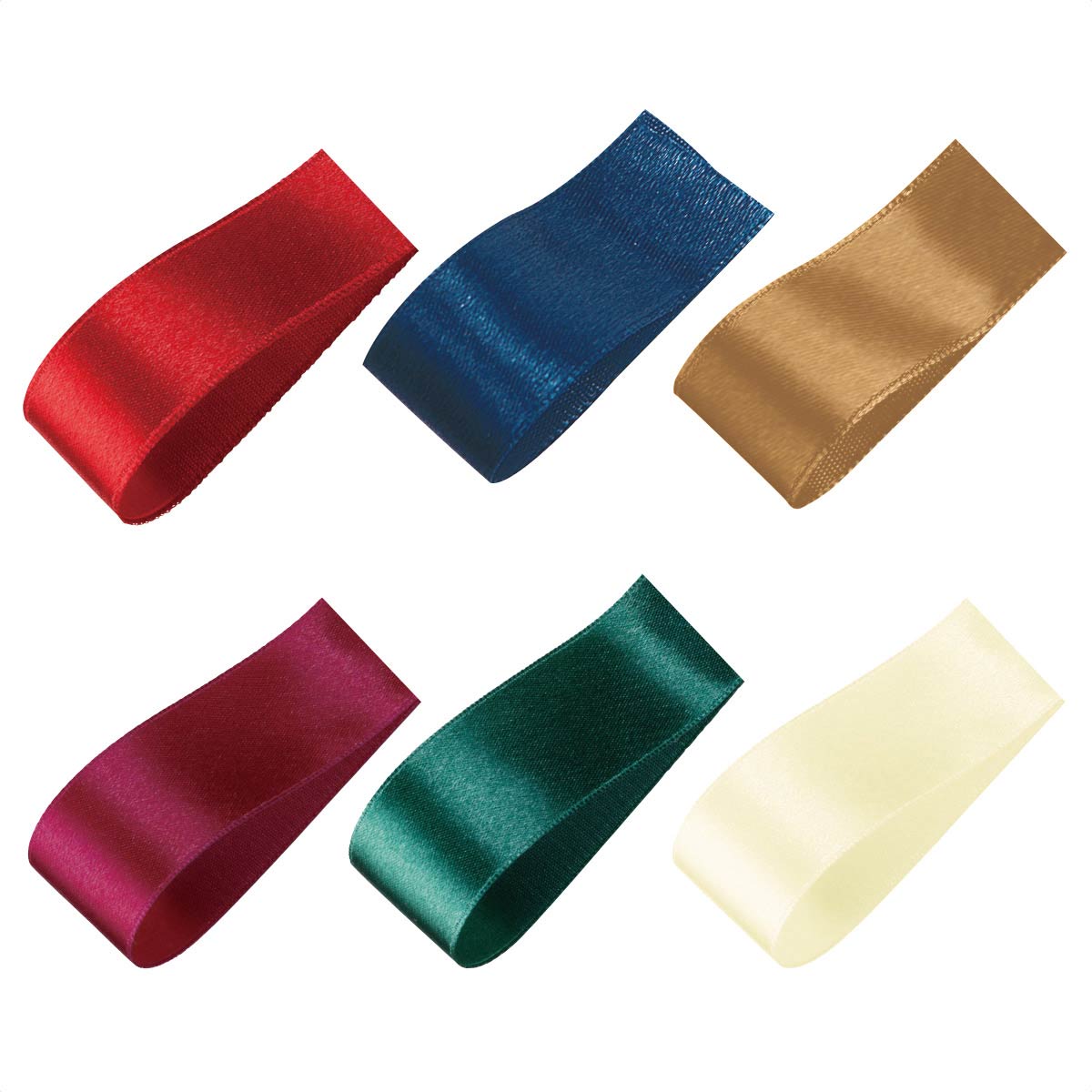 サテンリボン 25mm幅×20m巻 レッド