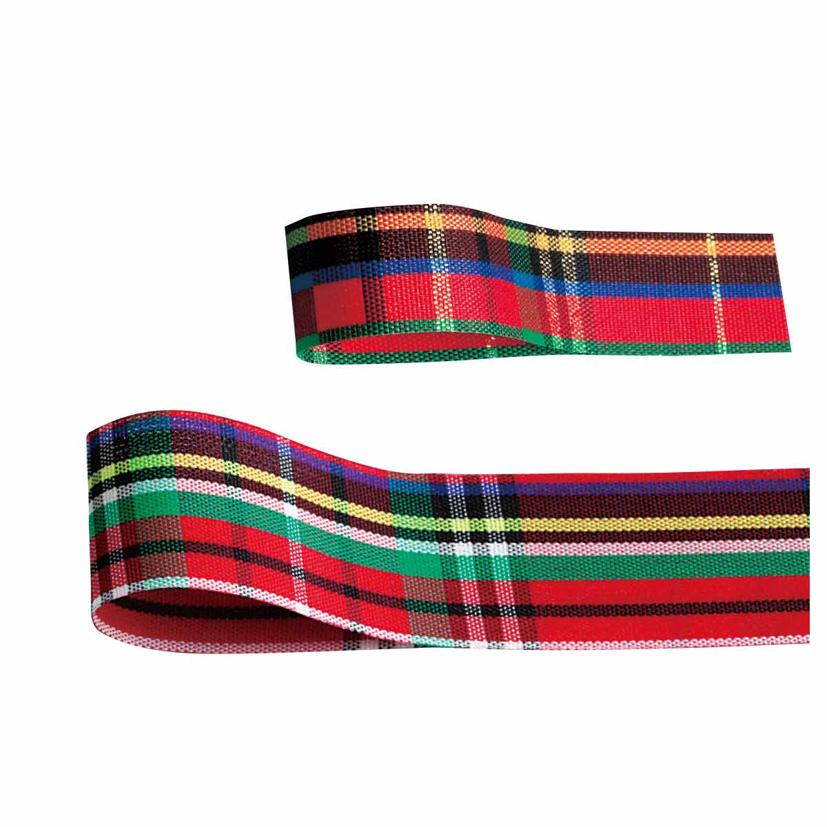 タータンチェックリボン46m巻 13mm幅