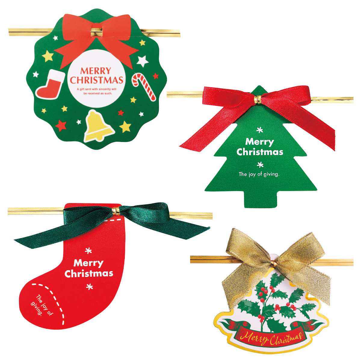 10個 クリスマス ワイヤータイ リース