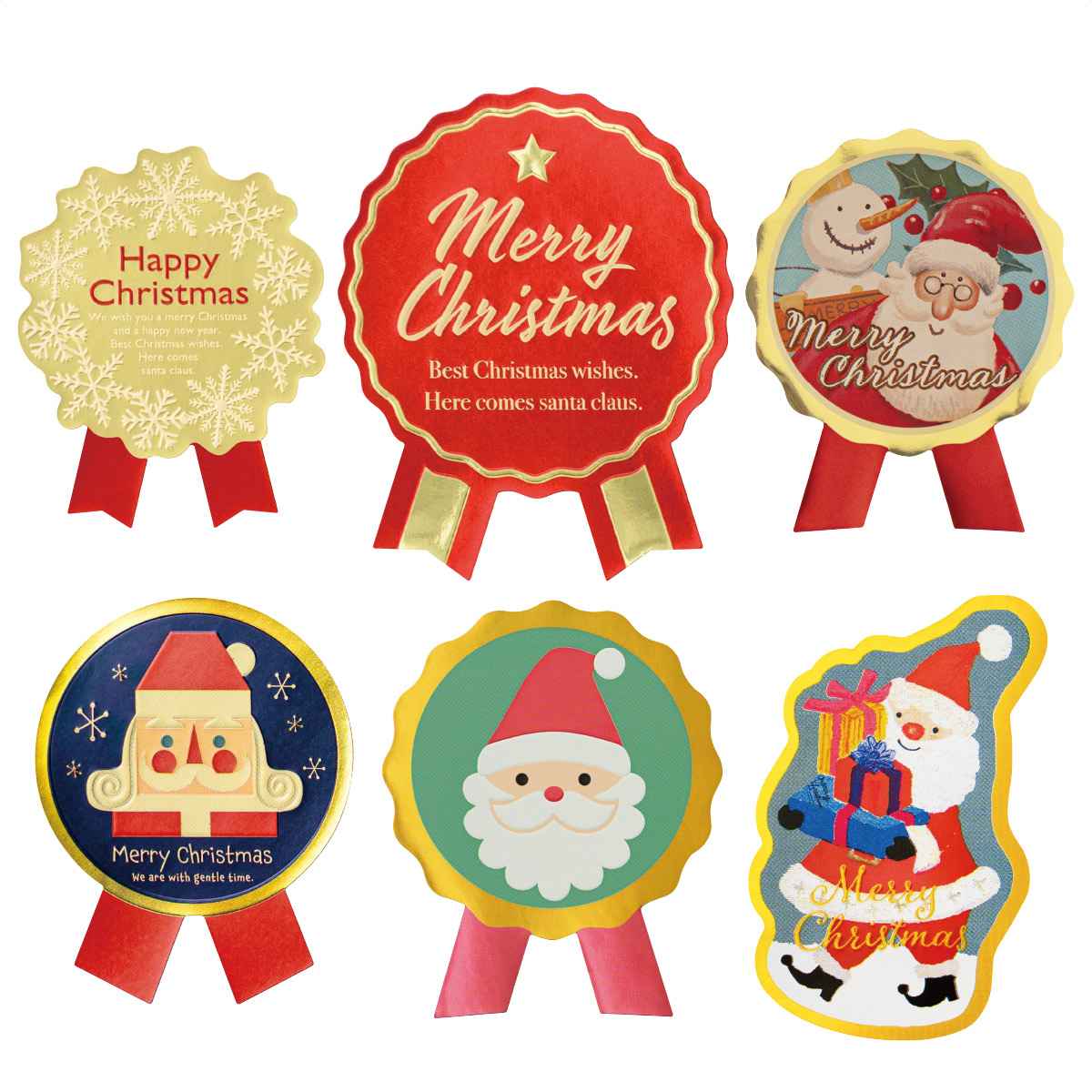 100枚 クリスマス強粘着ギフトシール 小 メリークリスマス
