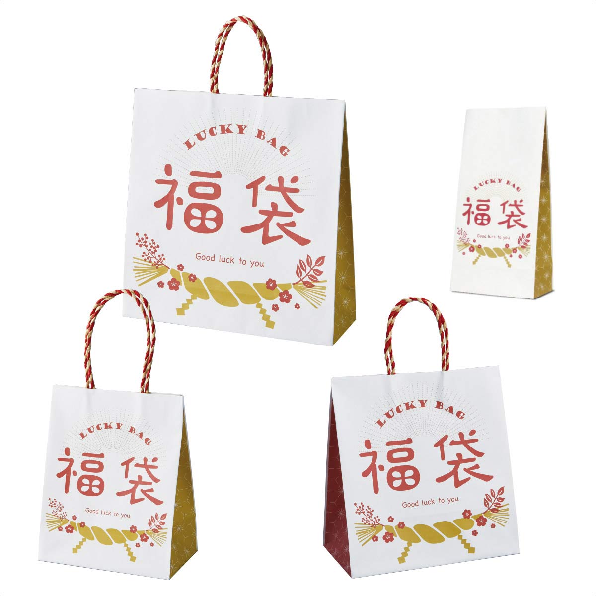 福袋 しめ飾り 幅20×奥行12×高さ25cm