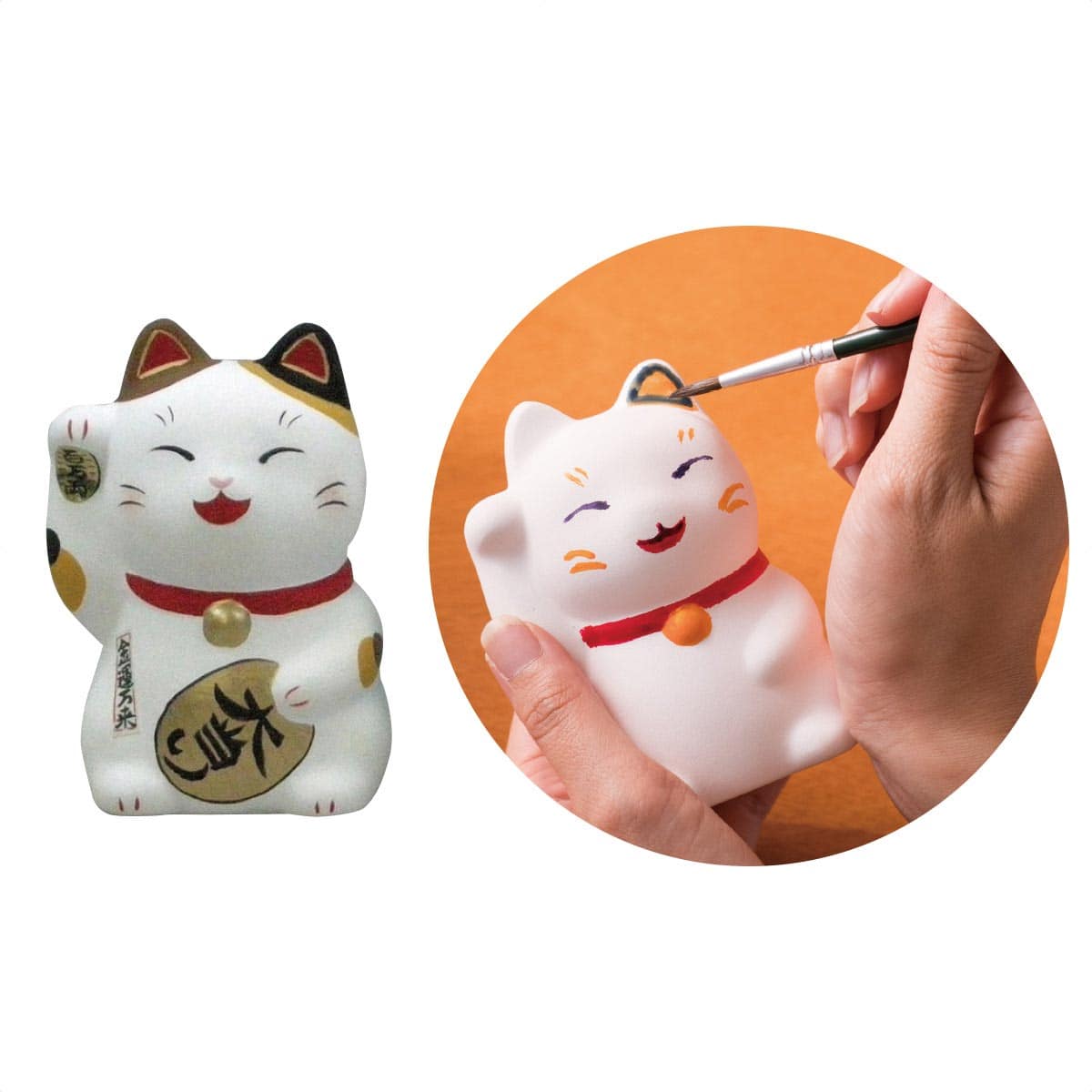 60個 らくがき貯金箱 招き猫