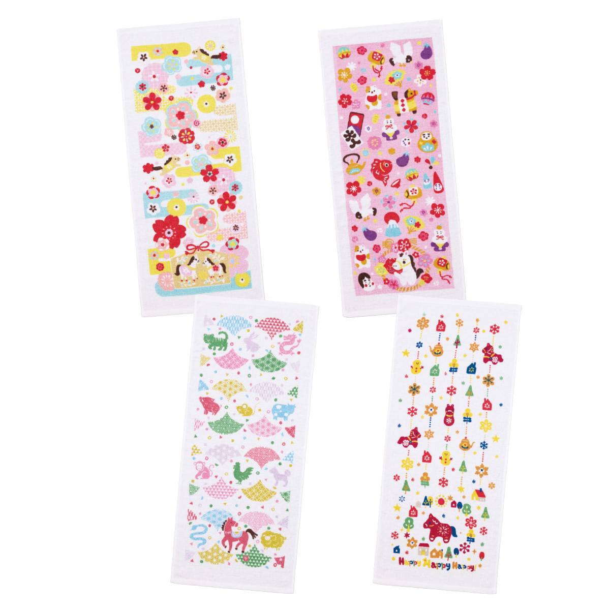 60枚 干支フェイスタオル 晴れの日絵馬