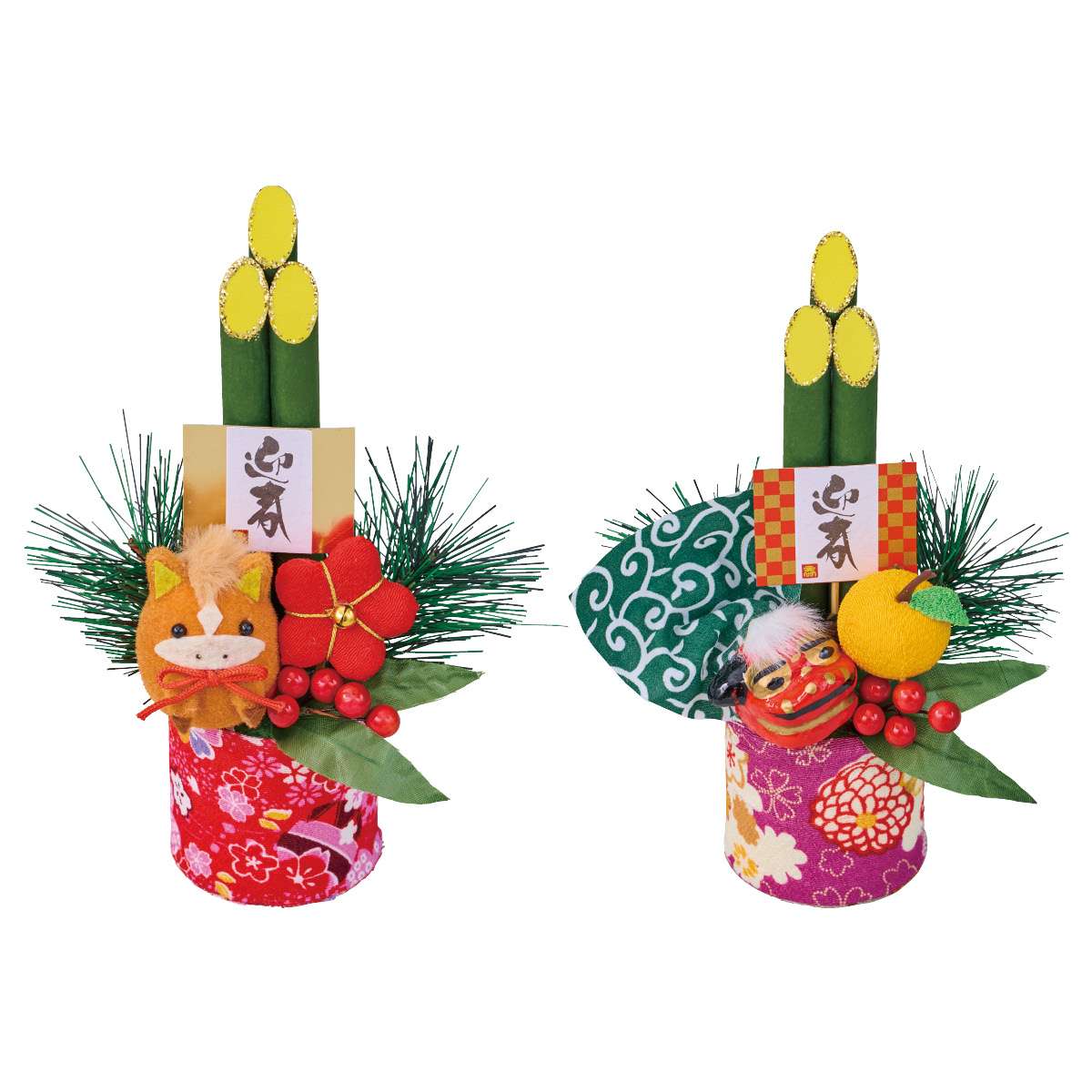 迎春門松アレンジ 干支