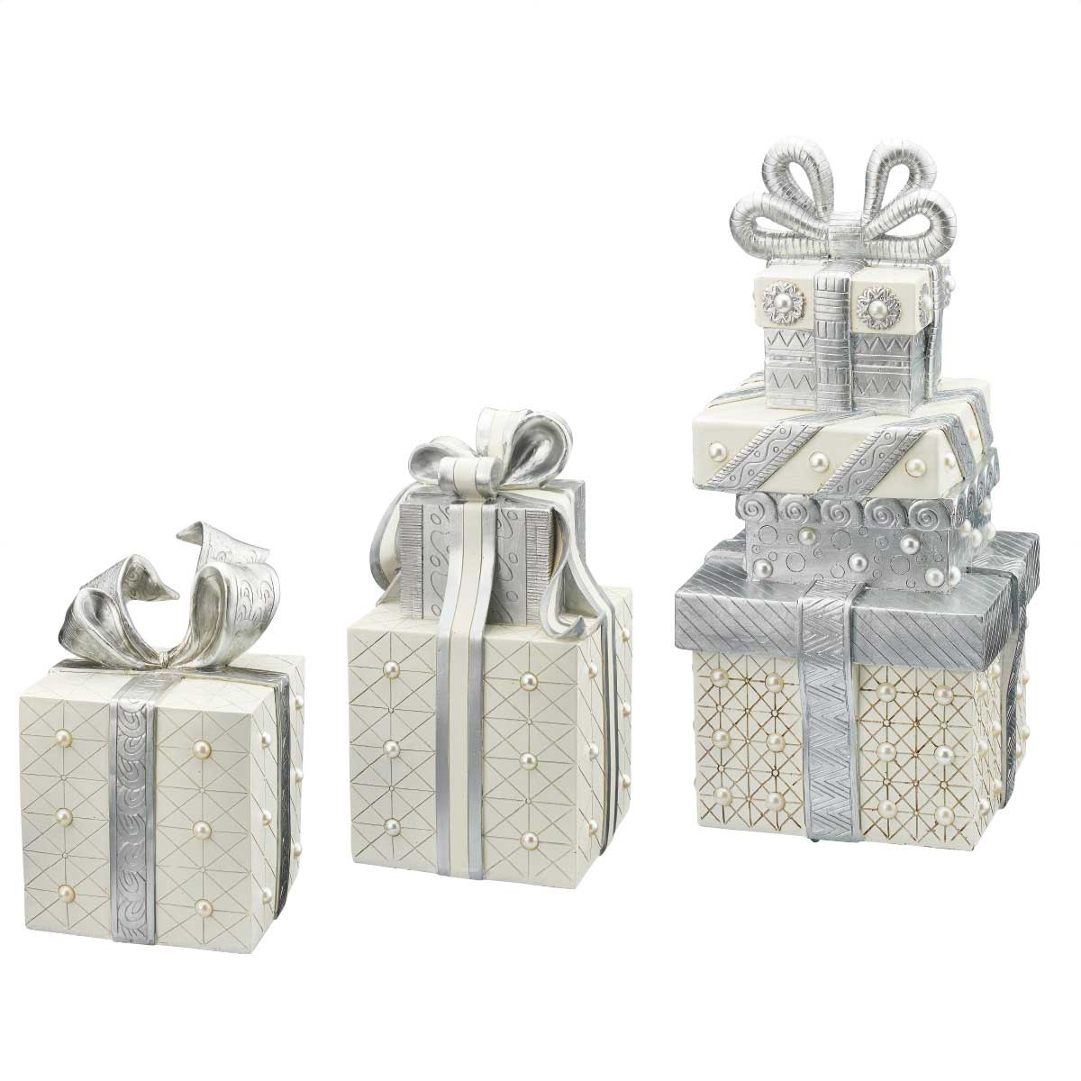 プレゼントボックス シルバー 1段ボックス