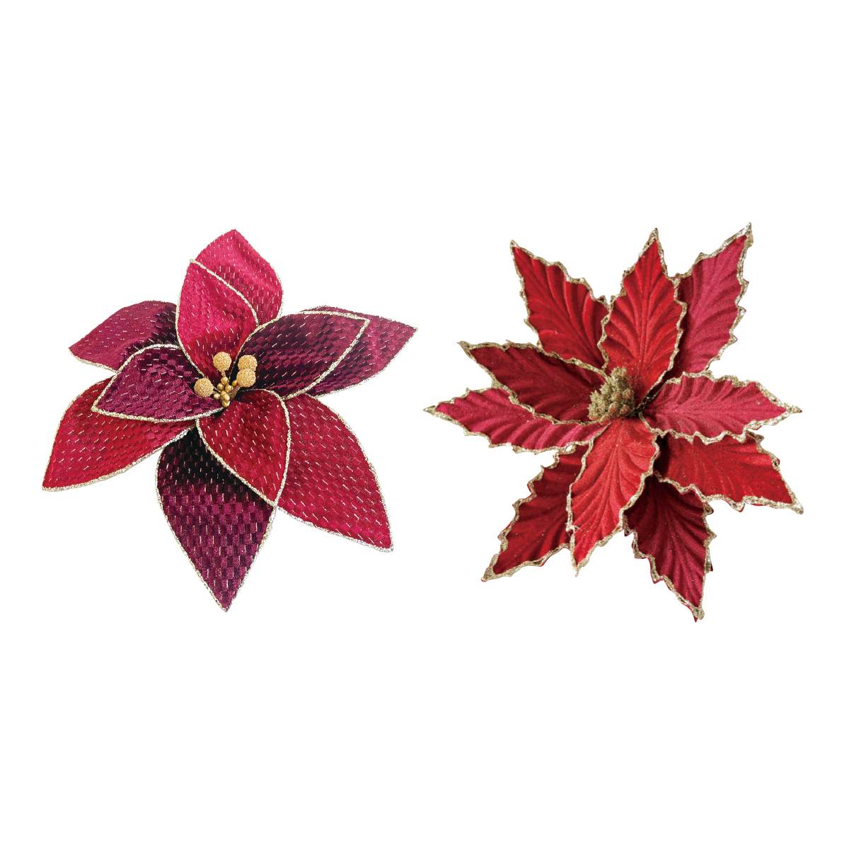 ポインセチアクリップ25cm レッド
