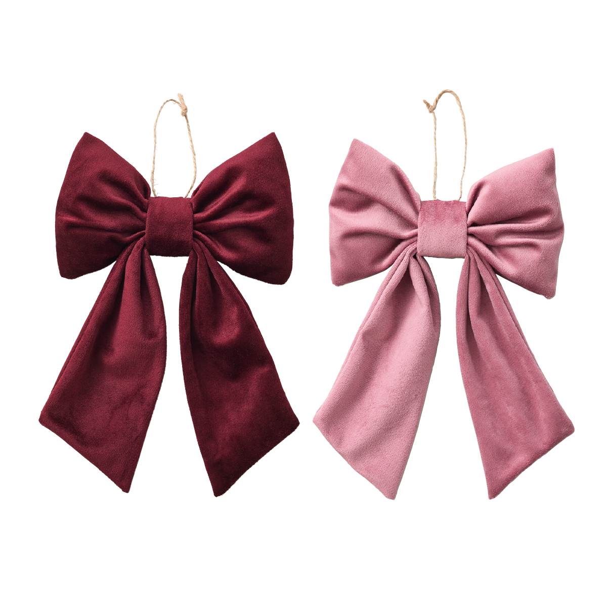 ベルベットリボンハンガー25cm レッド