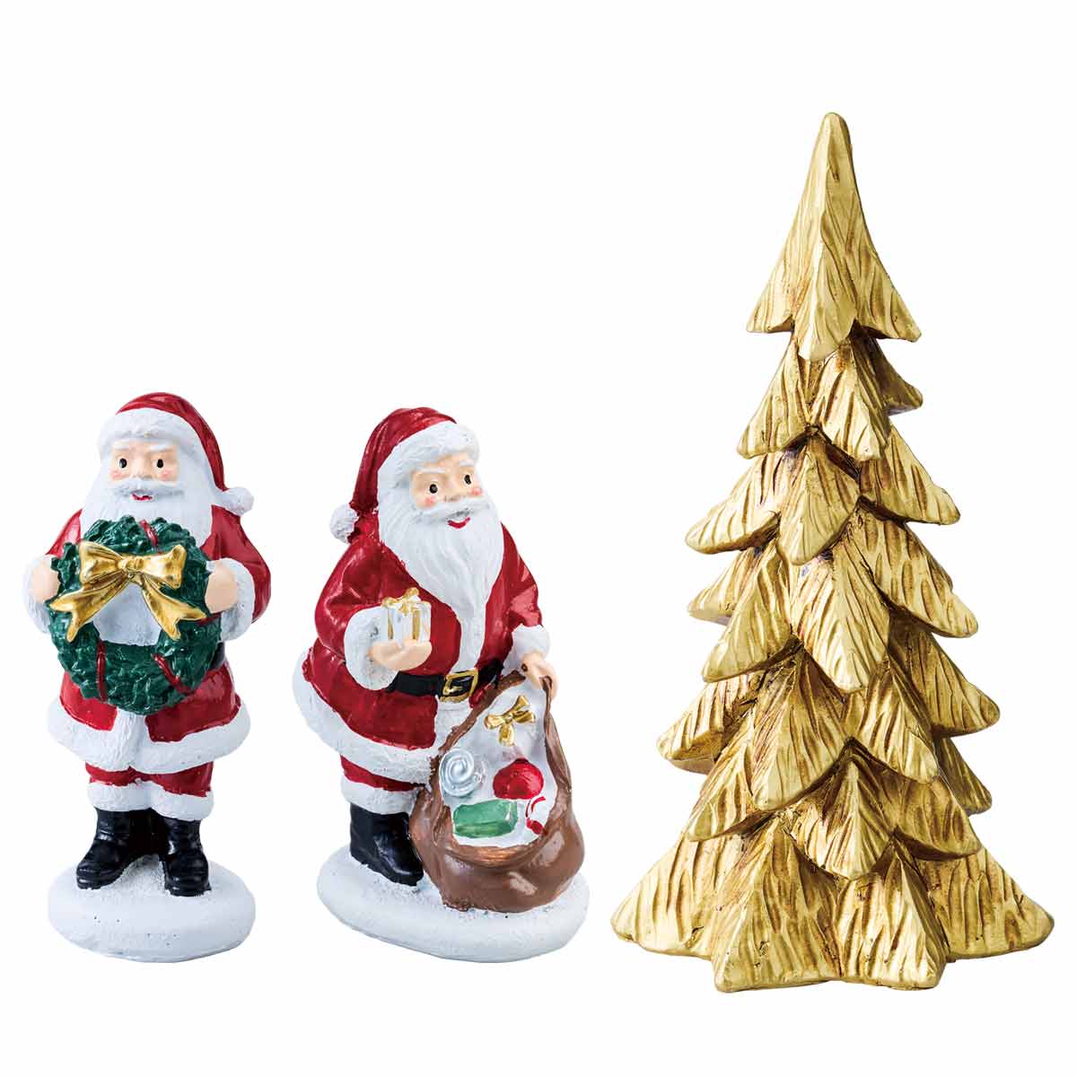 サンタ&クリスマスツリーオブジェ リース