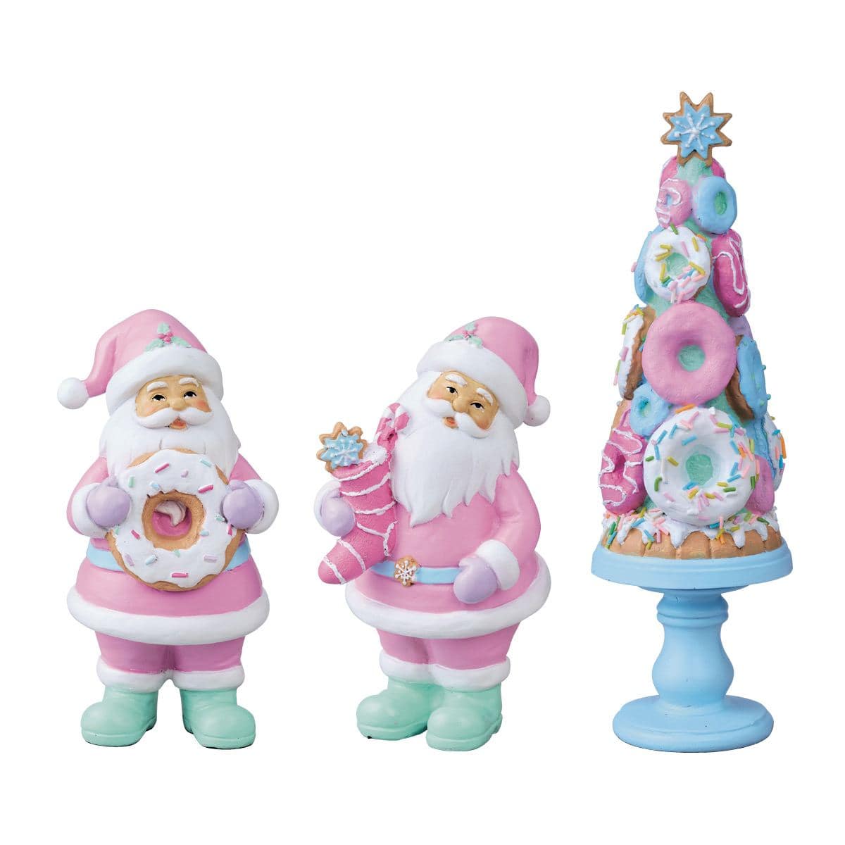パステル クリスマスオブジェ ドーナツサンタ