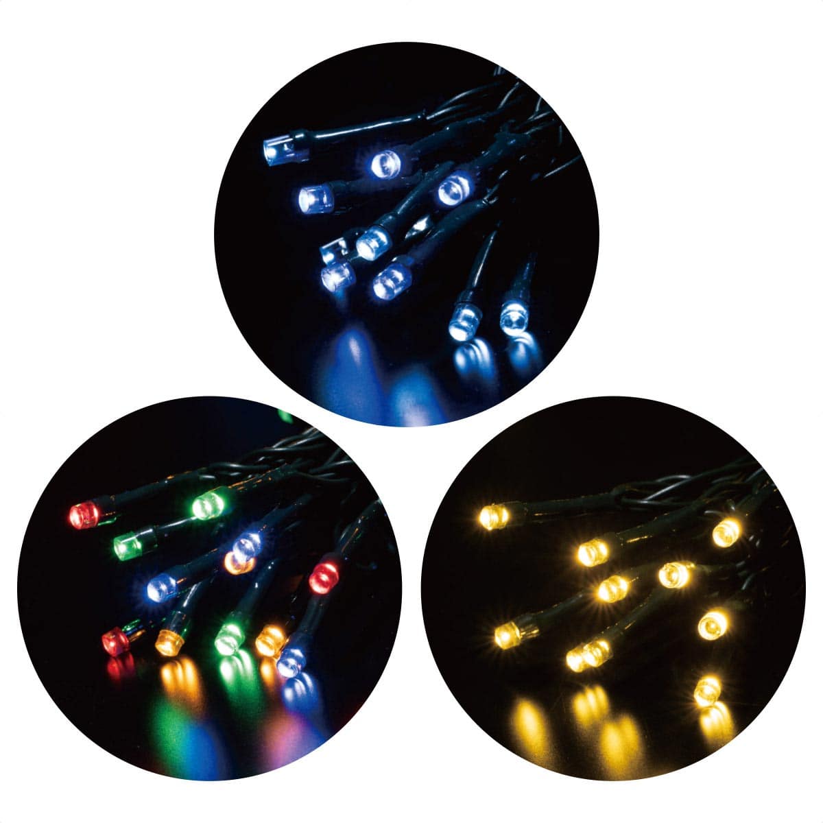 LEDクリスマスツリー用ライト ブルー&ホワイト 100球