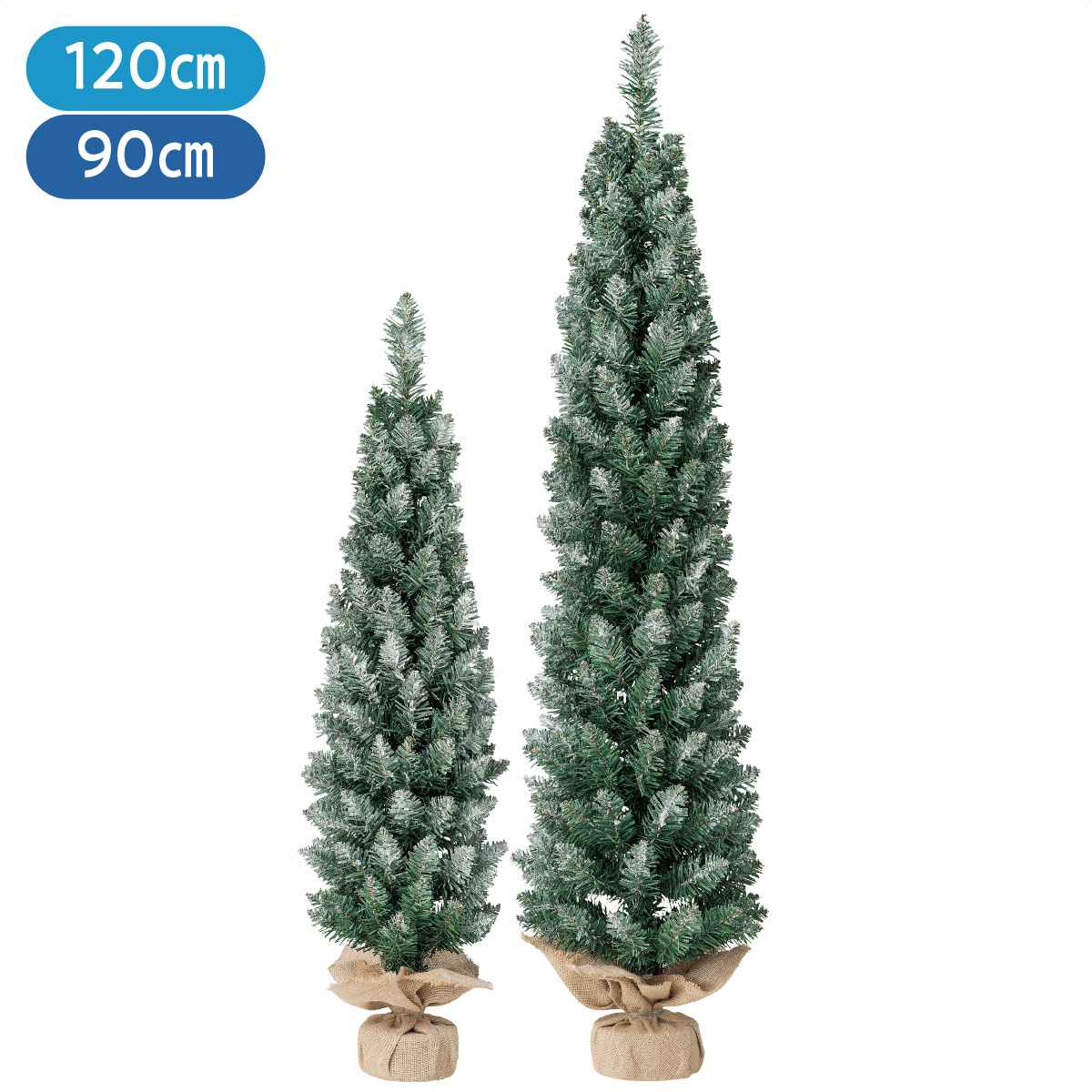 スノースリムラップクリスマスツリー 高さ90×幅30cm