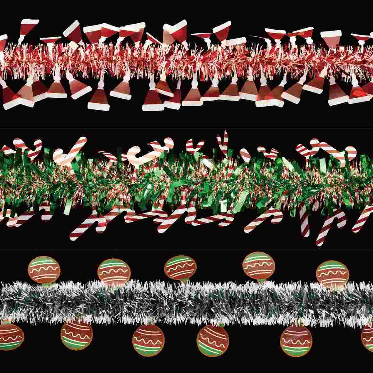 クリスマスモチーフモール270cm サンタ帽子