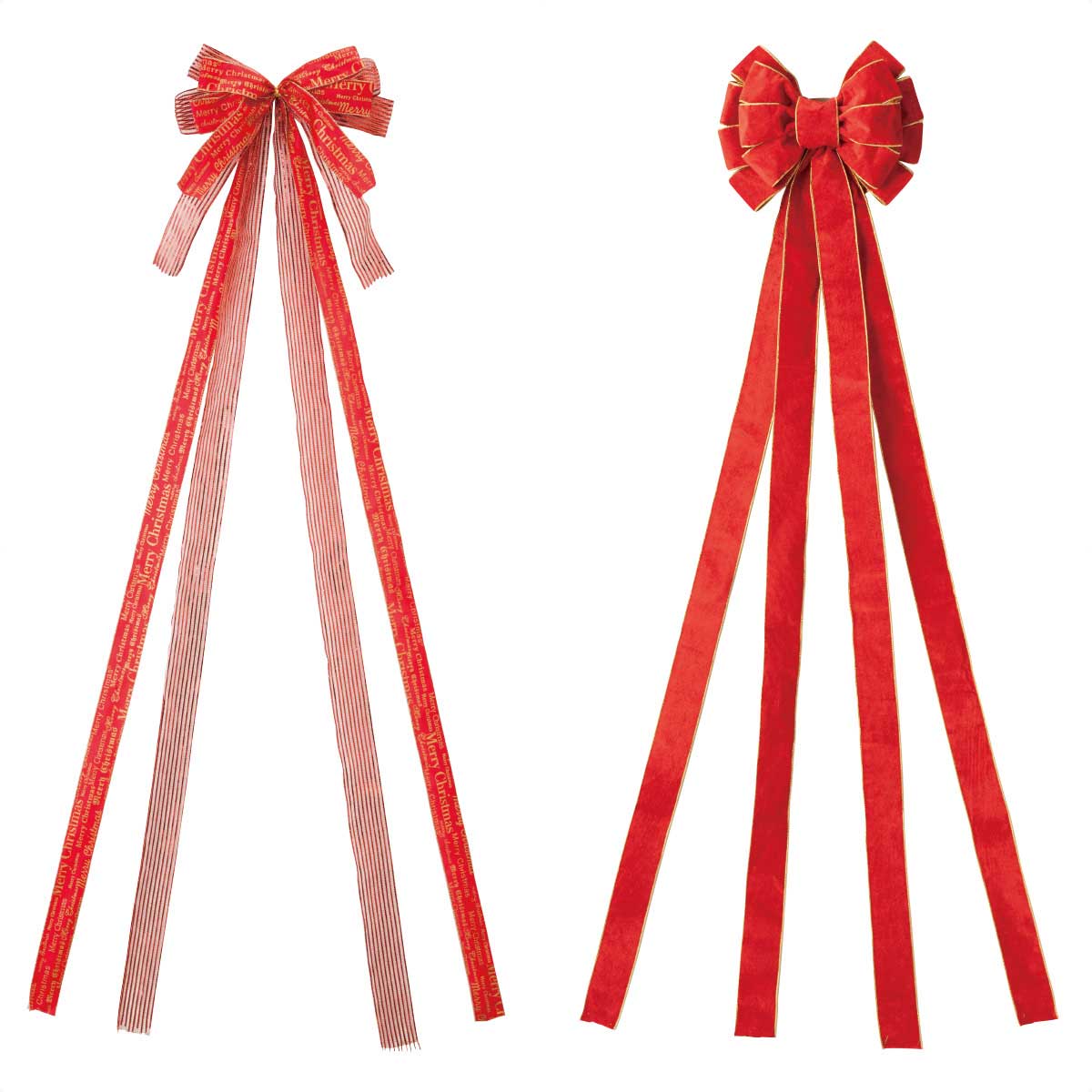 クリスマスツリーロングリボン レッド