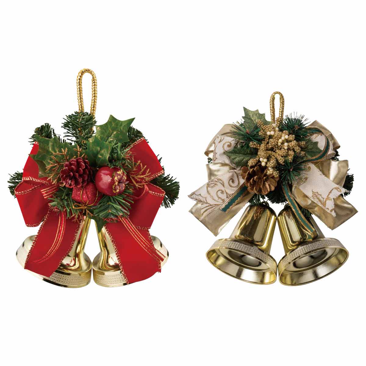 クリスマス ドアベルハンガー 高さ28cm レッド