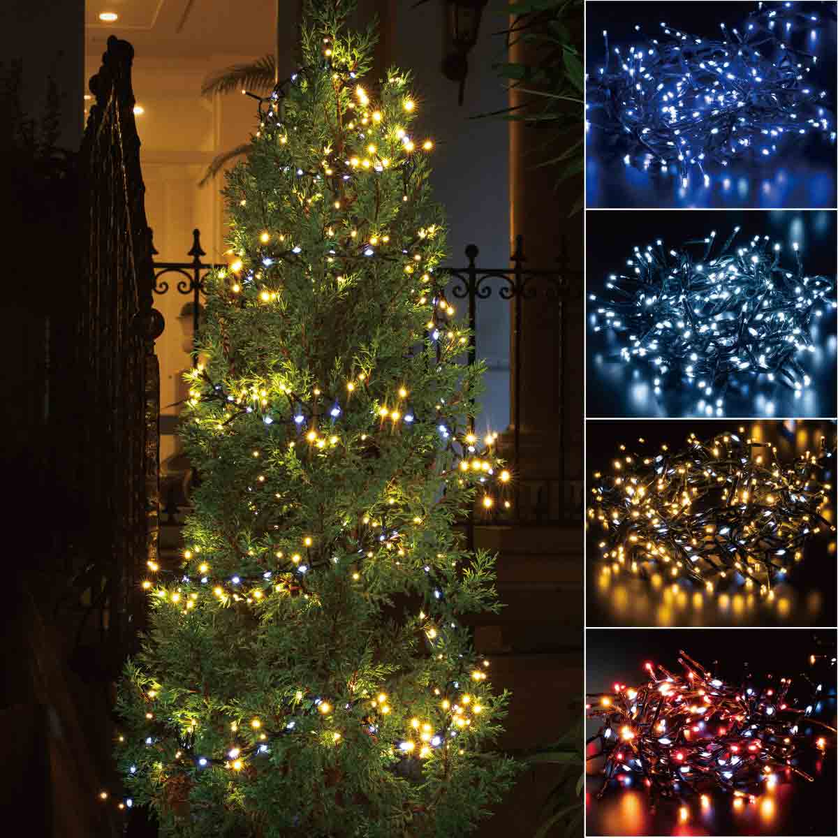 LED 300球 ストリーマーエフェクトライト ホワイトブルー