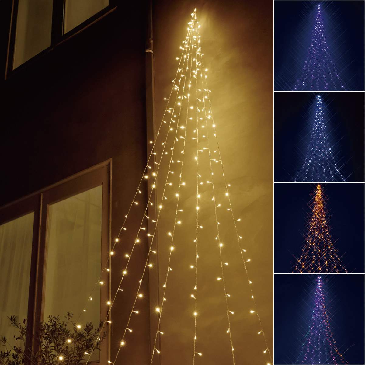 LED 350球 ファンクションドレ―プライト(5m) ホワイトブルー