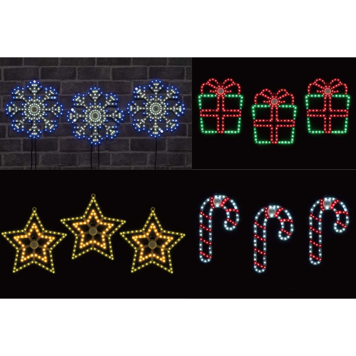 LED(SMD)3連モチーフライト スノーフレーク