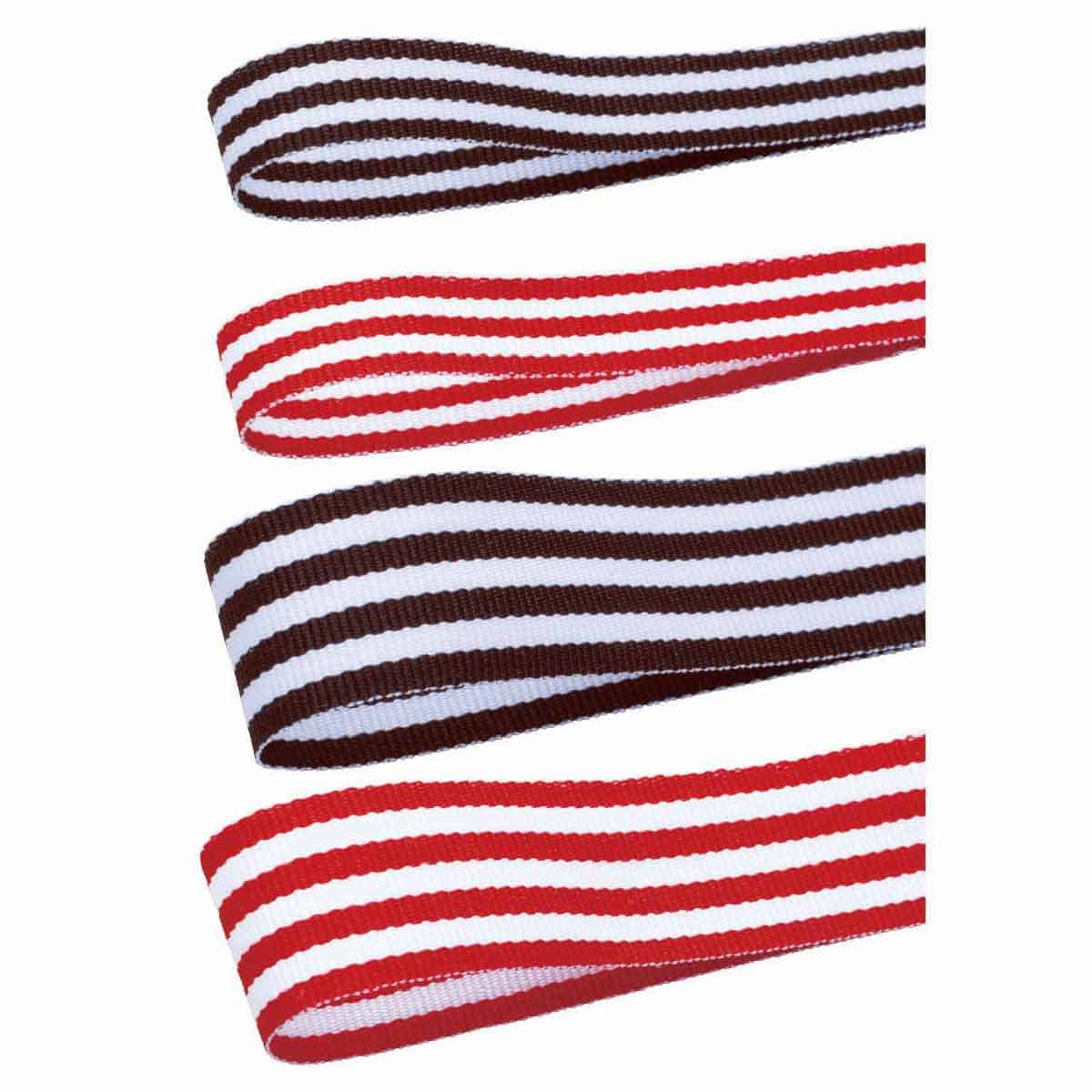 ストライプグログランリボン 10mm幅 ブラック